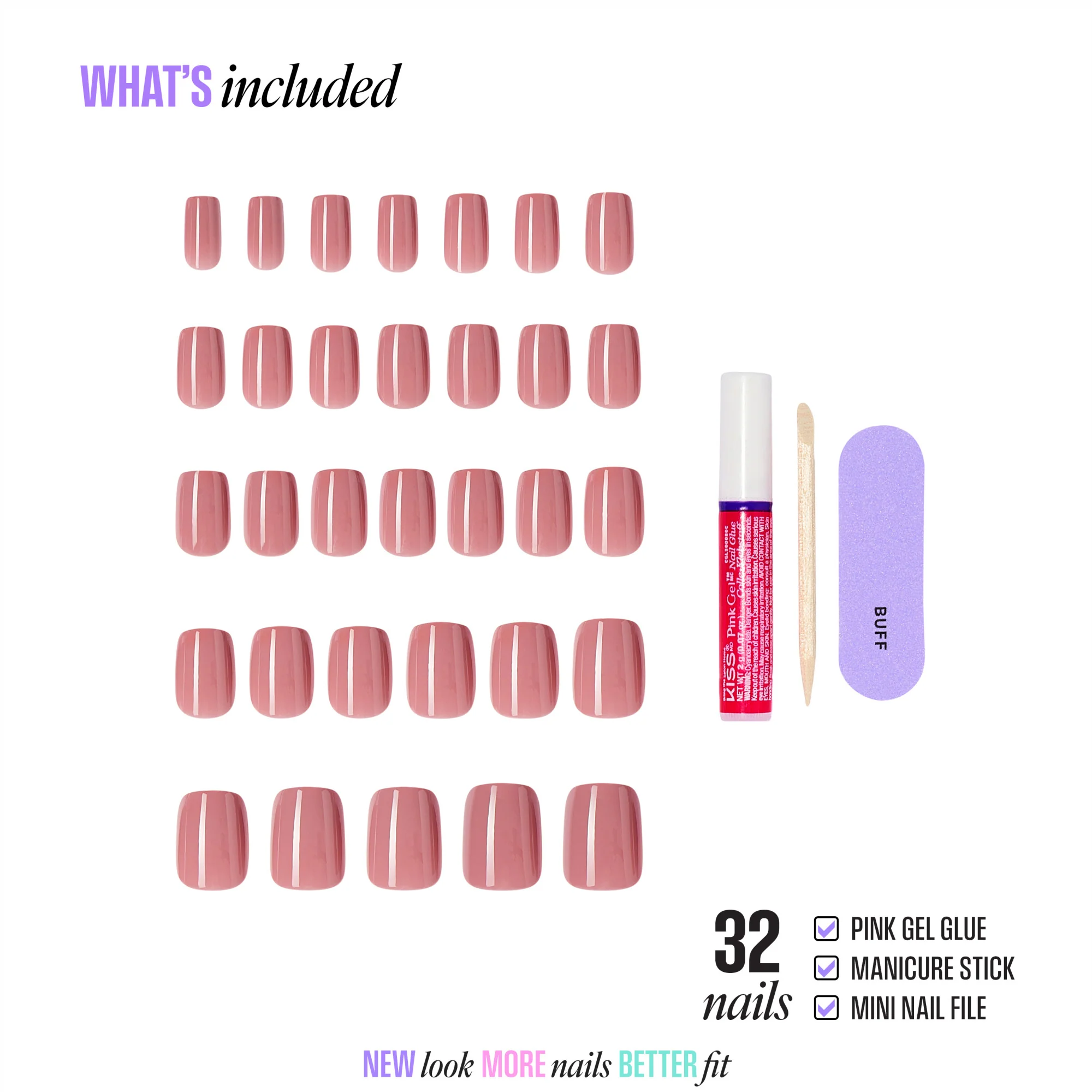 KISS CORE Color Press On Glue Nails - Felicity - Image 5