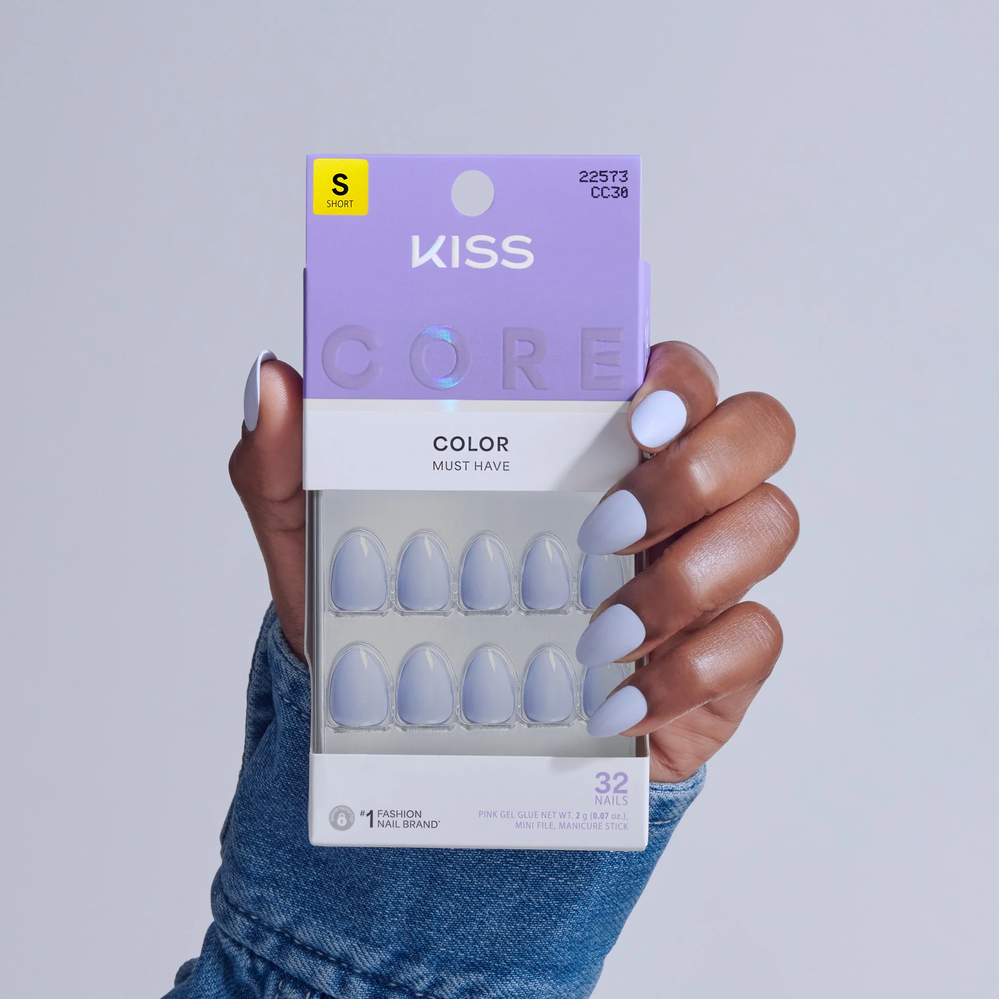 KISS CORE Color Press On Glue Nails - Flee - Image 2