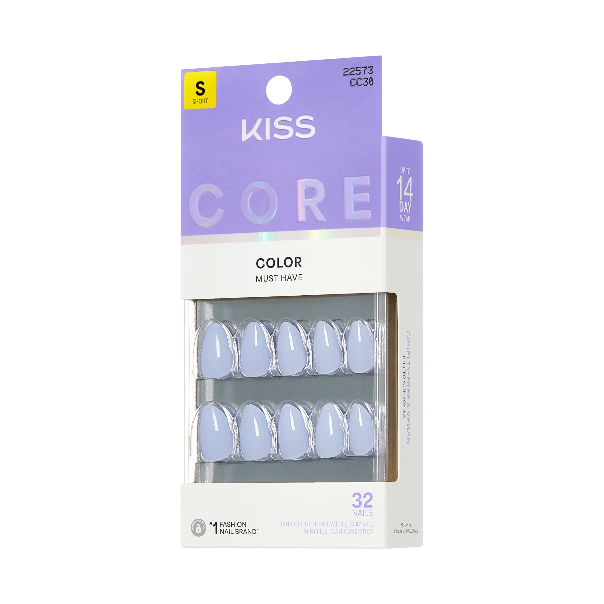KISS CORE Color Press On Glue Nails - Flee - Image 6