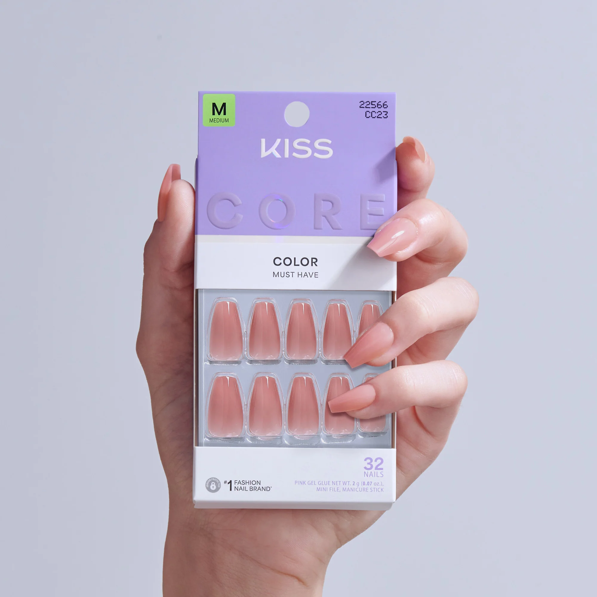 KISS CORE Color Press On Glue Nails - Jubilation - Image 2