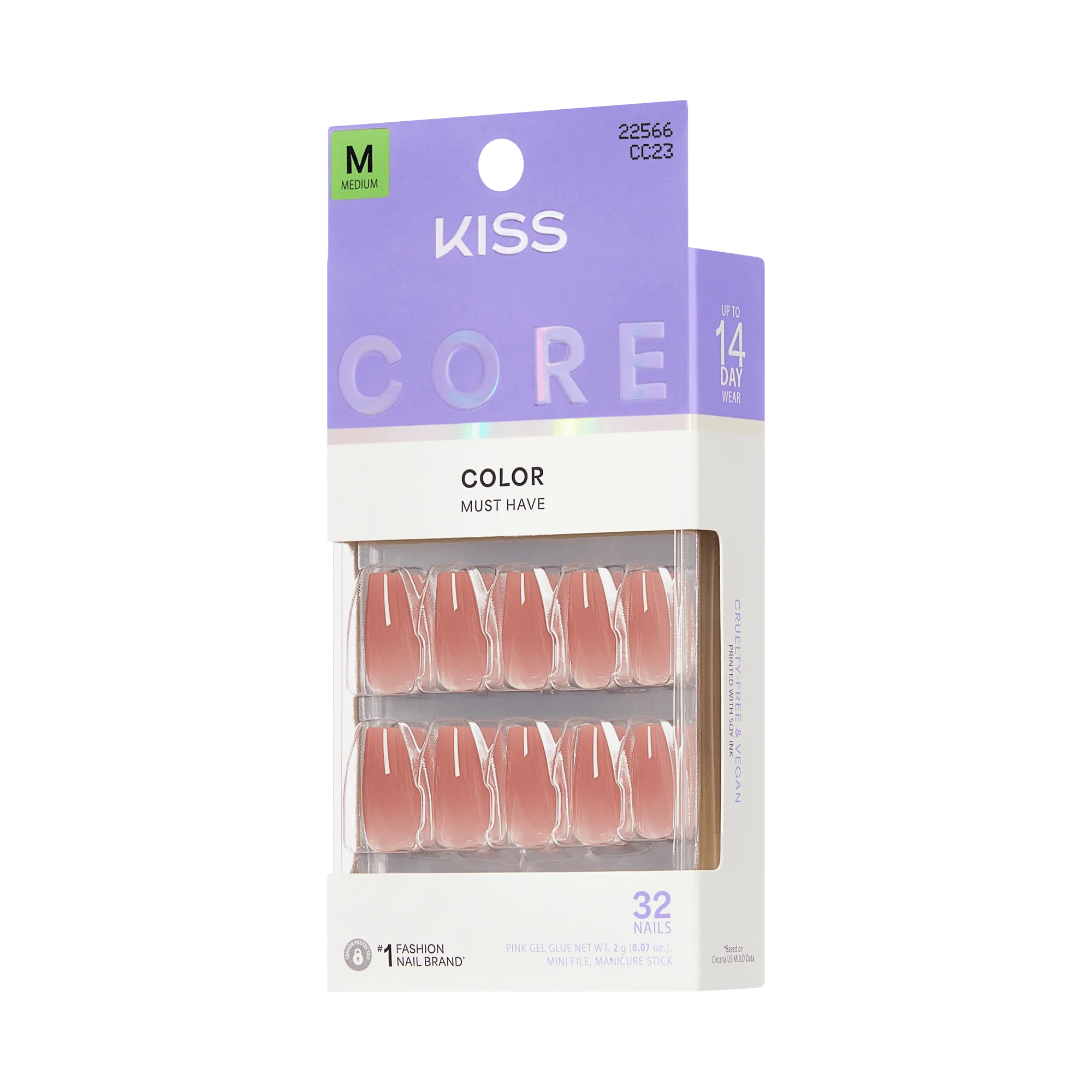 KISS CORE Color Press On Glue Nails - Jubilation - Image 7