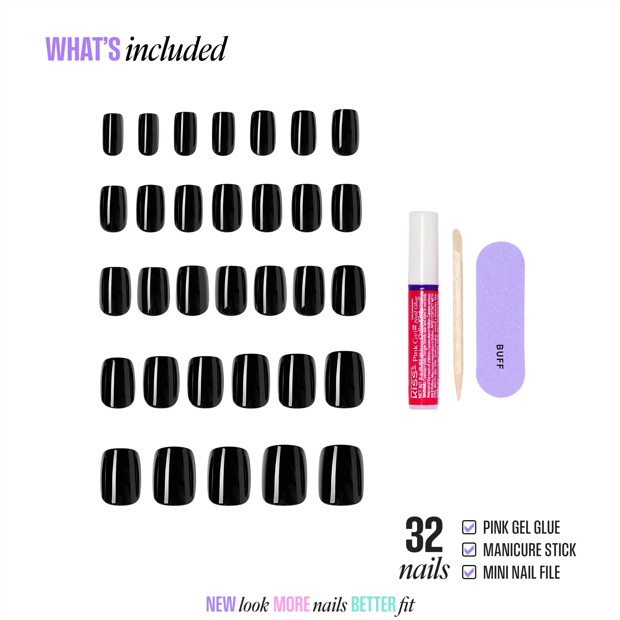 KISS CORE Color Press On Glue Nails - Photogenic - Image 4