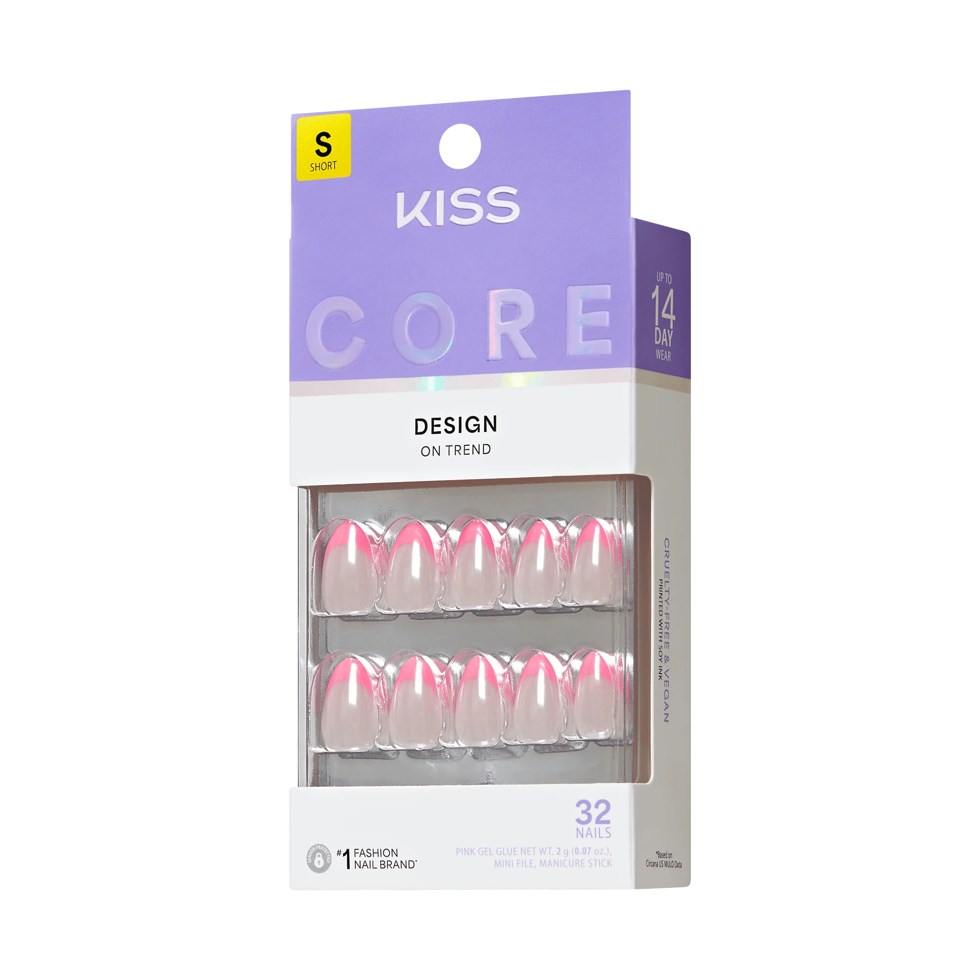 KISS CORE Design Press On Glue Nails - Shining Bright - Image 6