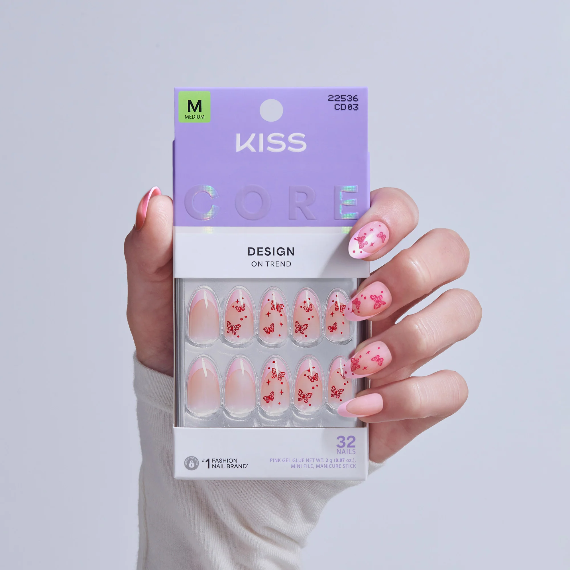 KISS CORE Design Press On Glue Nails - Signature - Image 2