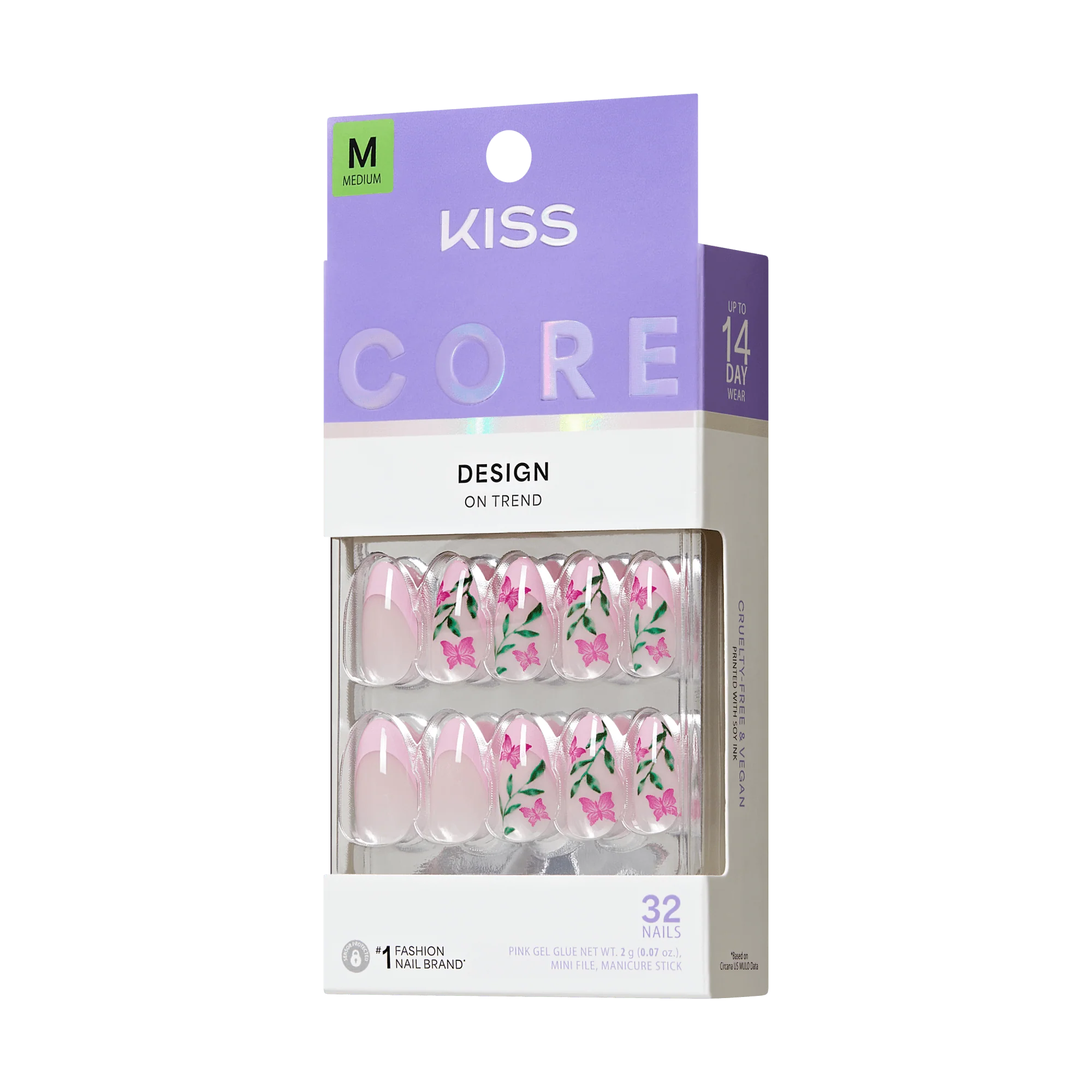 KISS CORE Design Press On Glue Nails - Springtime Splendor - Image 7