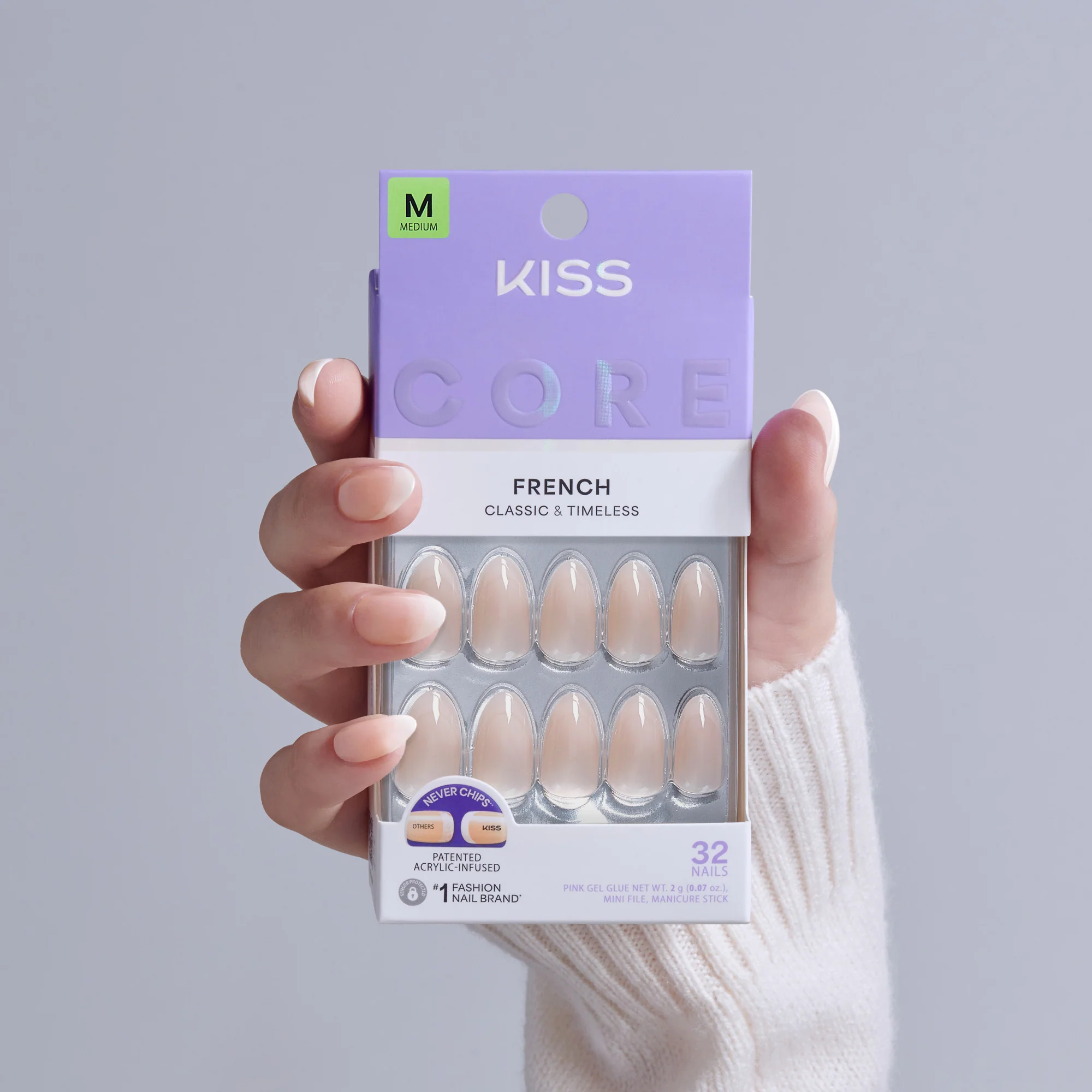 KISS CORE French Press On Glue Nails – Burble - Image 2