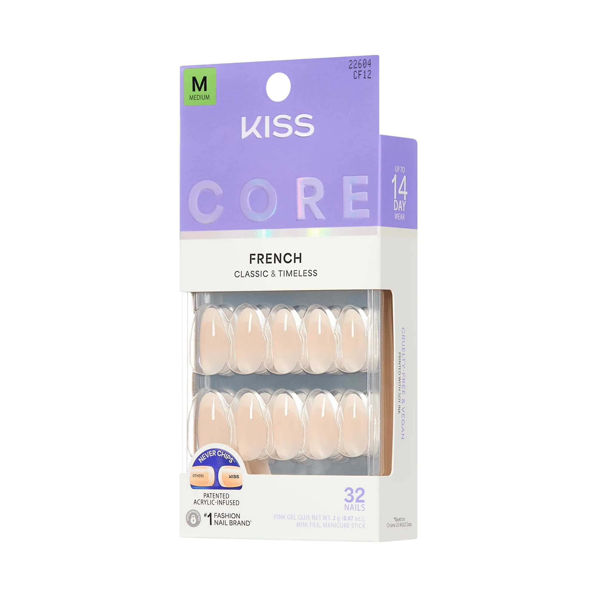 KISS CORE French Press On Glue Nails – Burble - Image 6