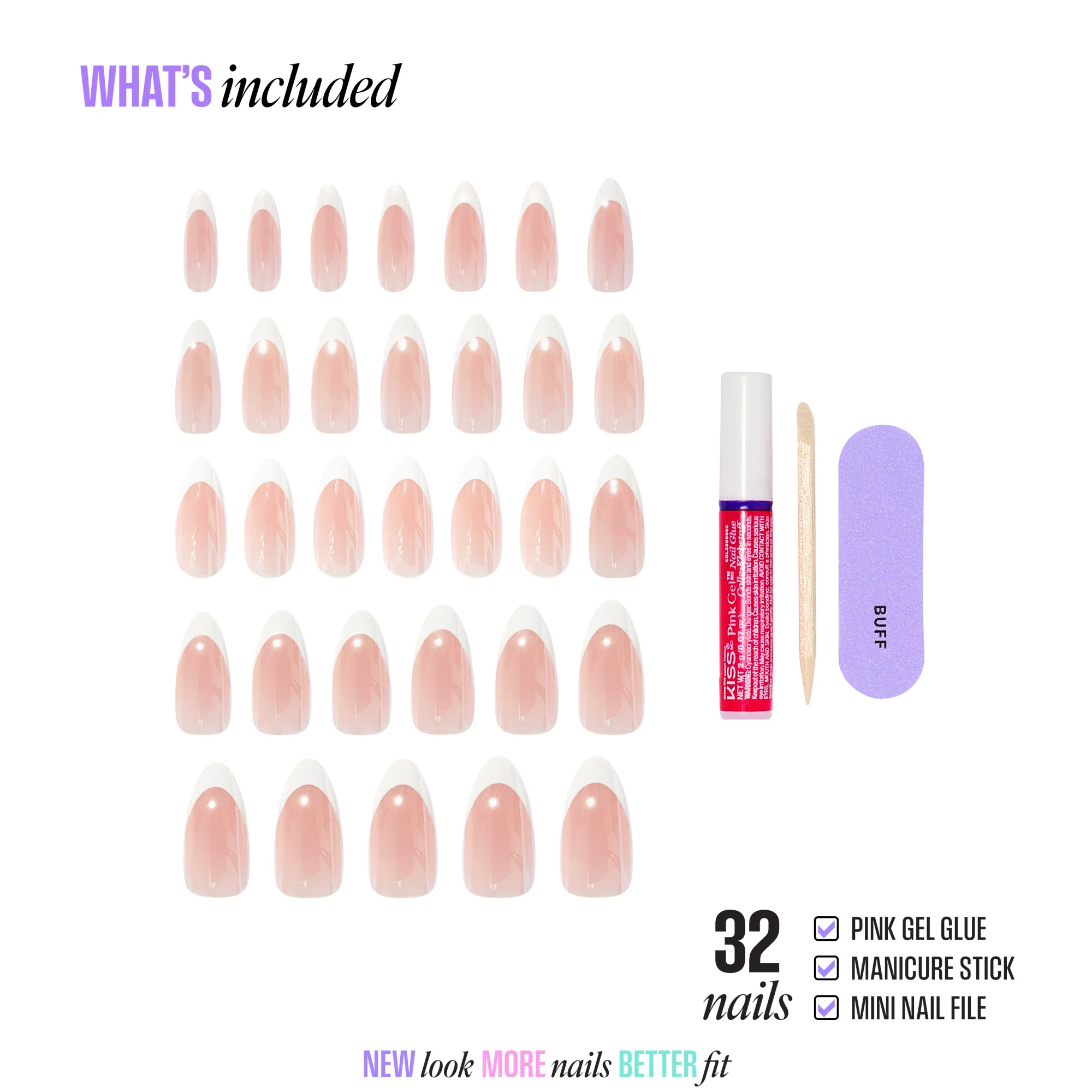 KISS CORE French Press On Glue Nails – Fascinating - Image 4
