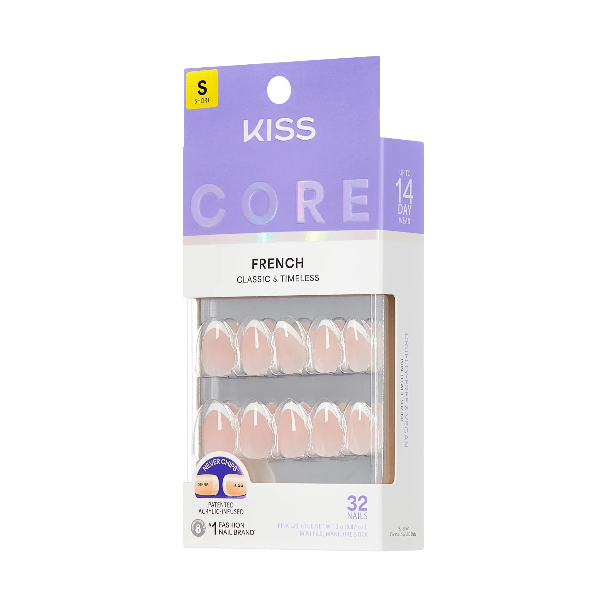 KISS CORE French Press On Glue Nails – Passionate - Image 6