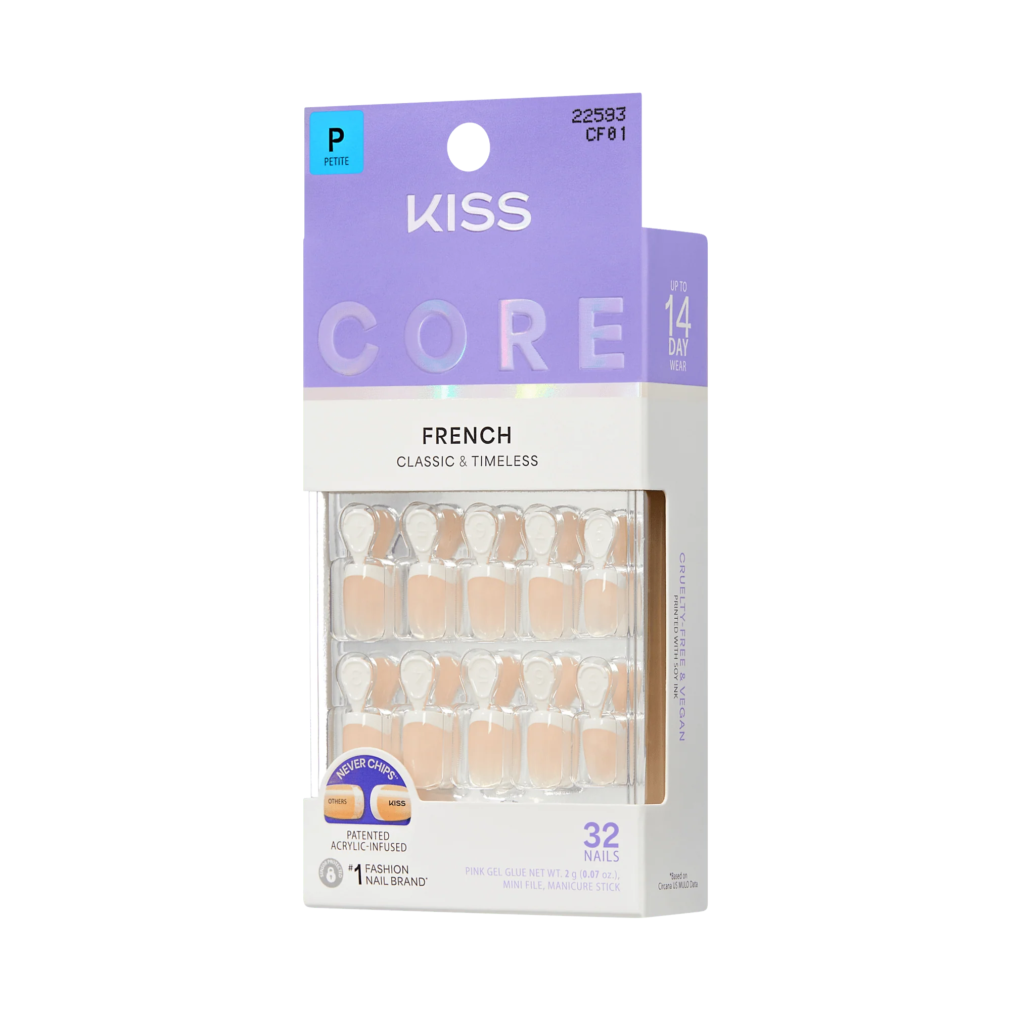 KISS CORE French Press On Glue Nails – Perfection - Image 7