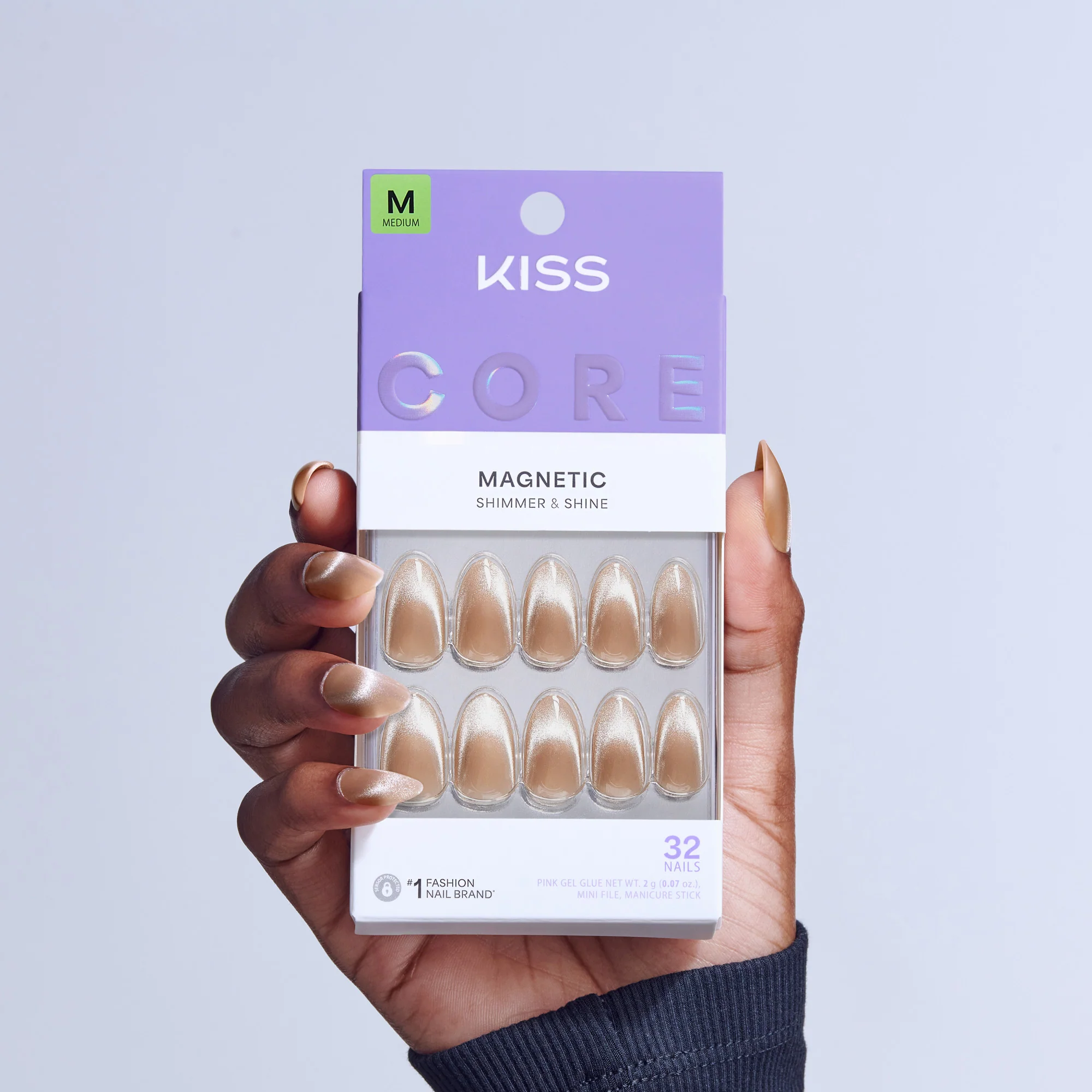 KISS CORE Magnetic Press On Glue Nails - Amazon Falls - Image 2