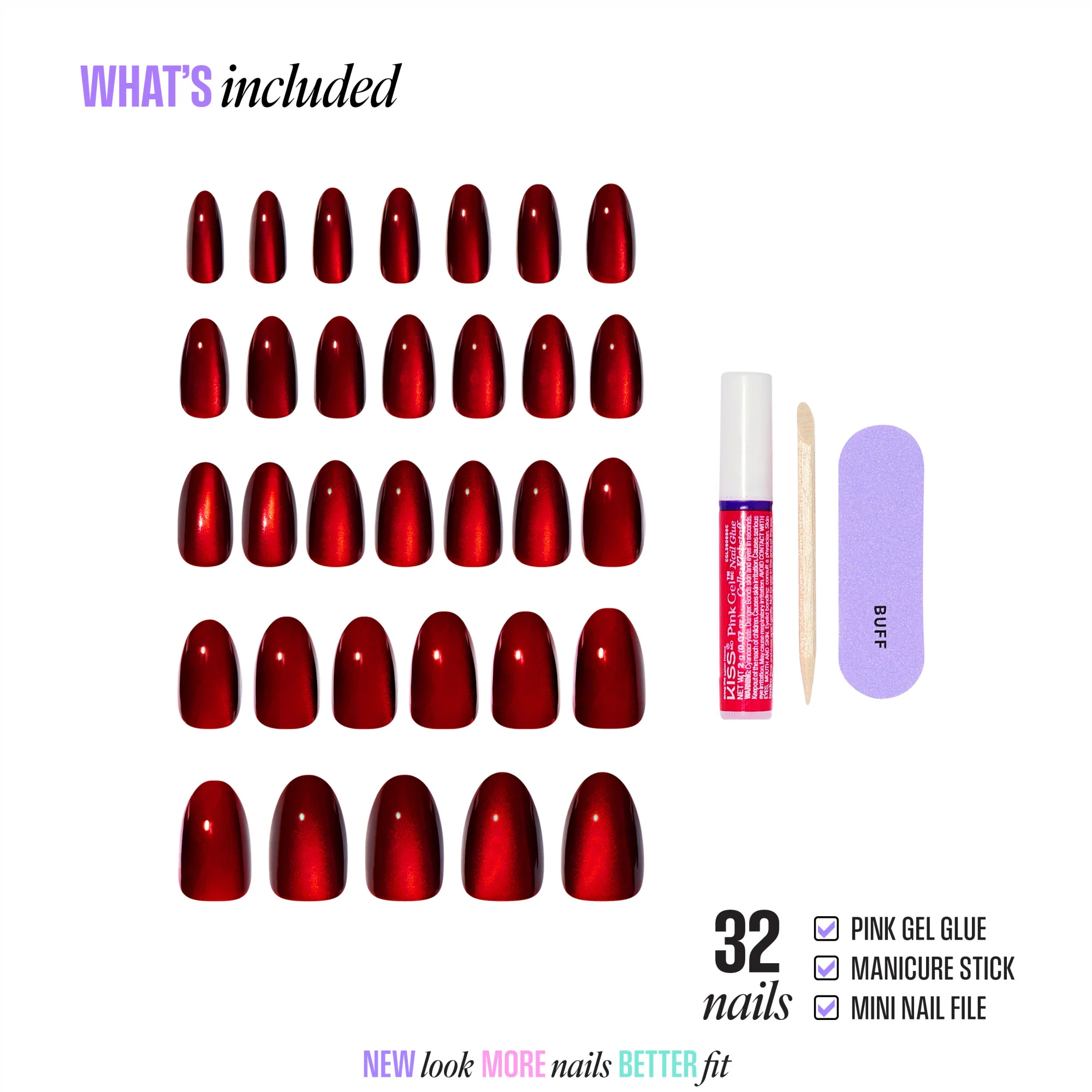 KISS CORE Magnetic Press On Glue Nails - Apple Blossom - Image 4