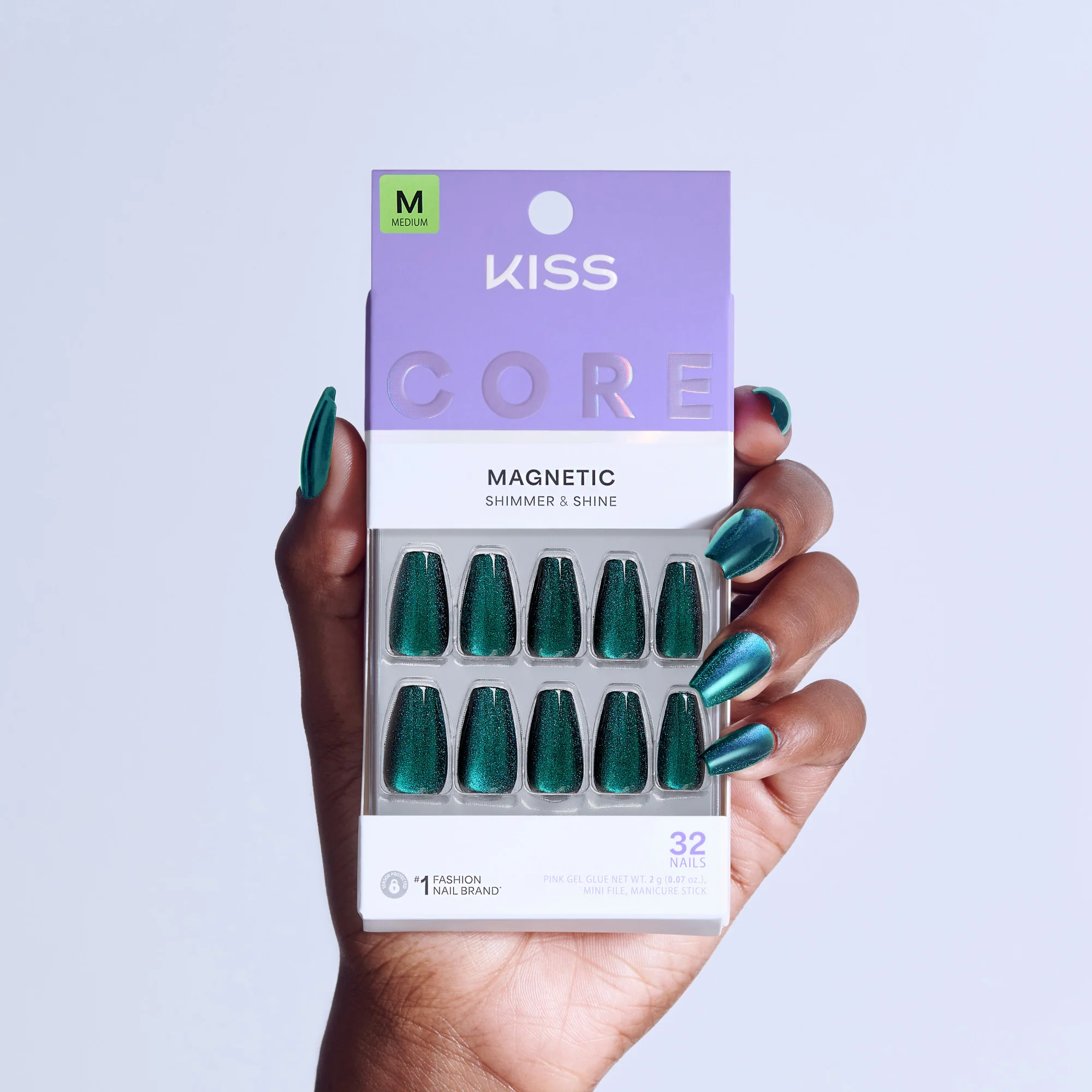 KISS CORE Magnetic Press On Glue Nails β Shimmering - Image 2