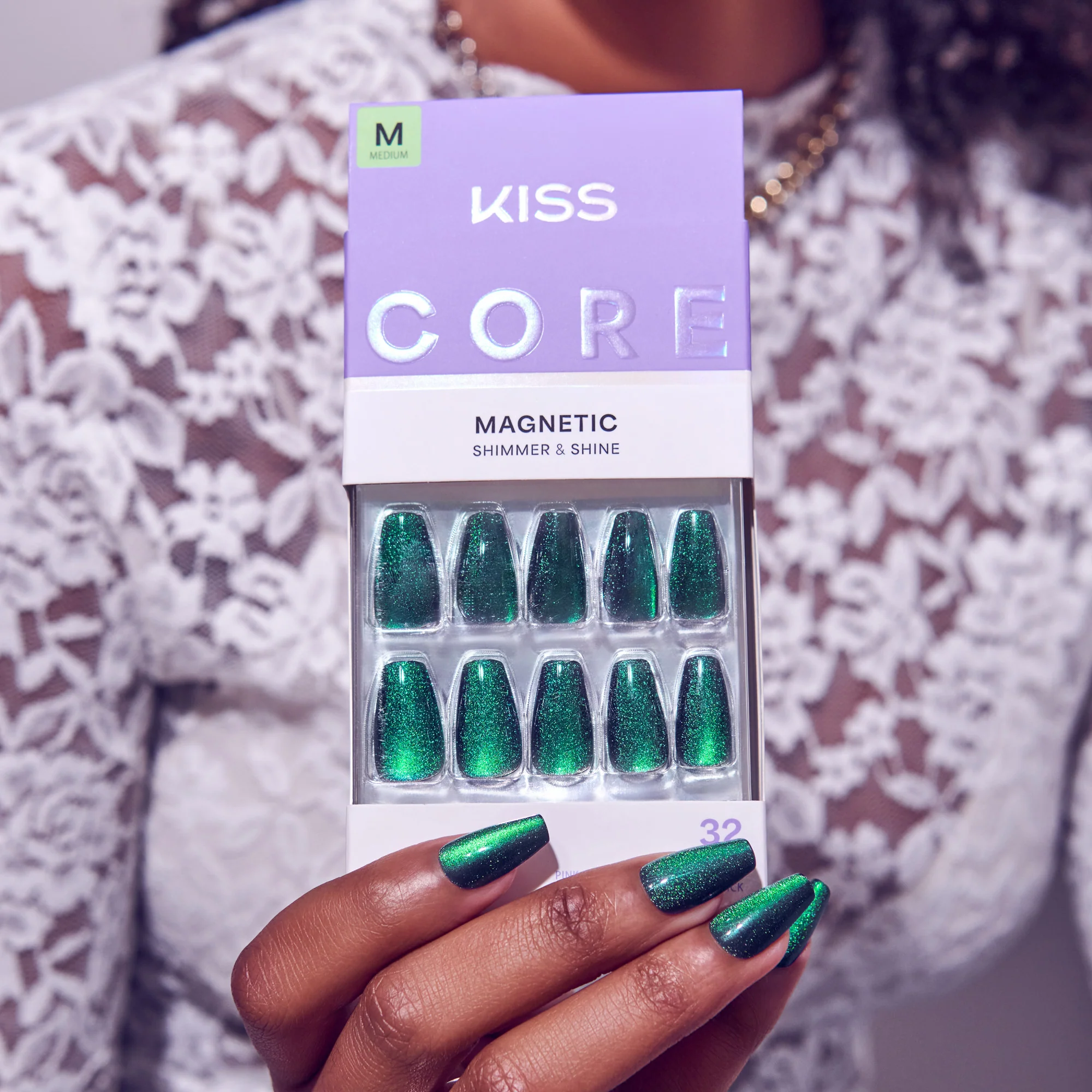 KISS CORE Magnetic Press On Glue Nails β Shimmering - Image 5