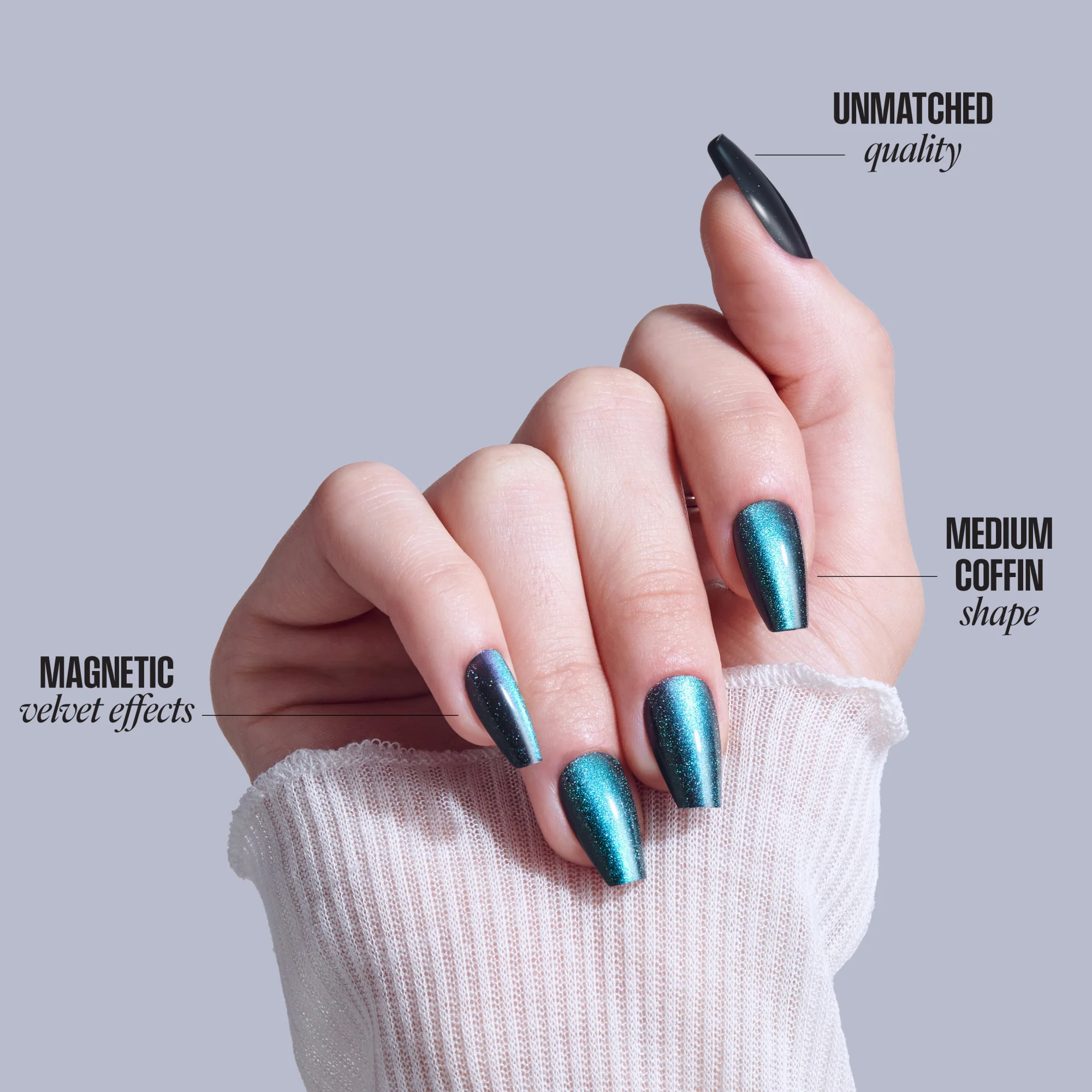 KISS CORE Magnetic Press On Glue Nails β Shimmering - Image 9