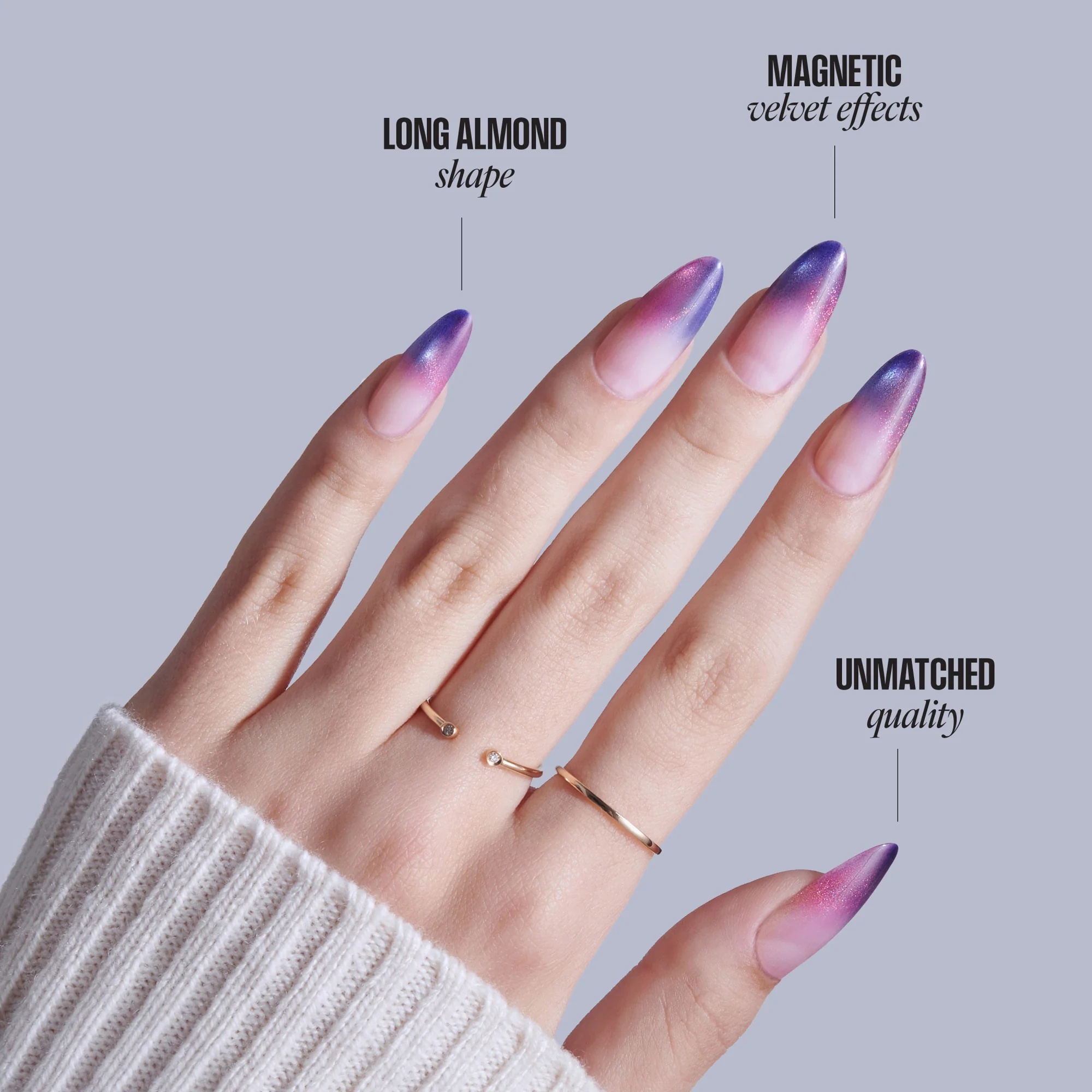 KISS CORE Magnetic Press On Glue Nails - Twinkling Stars - Image 9