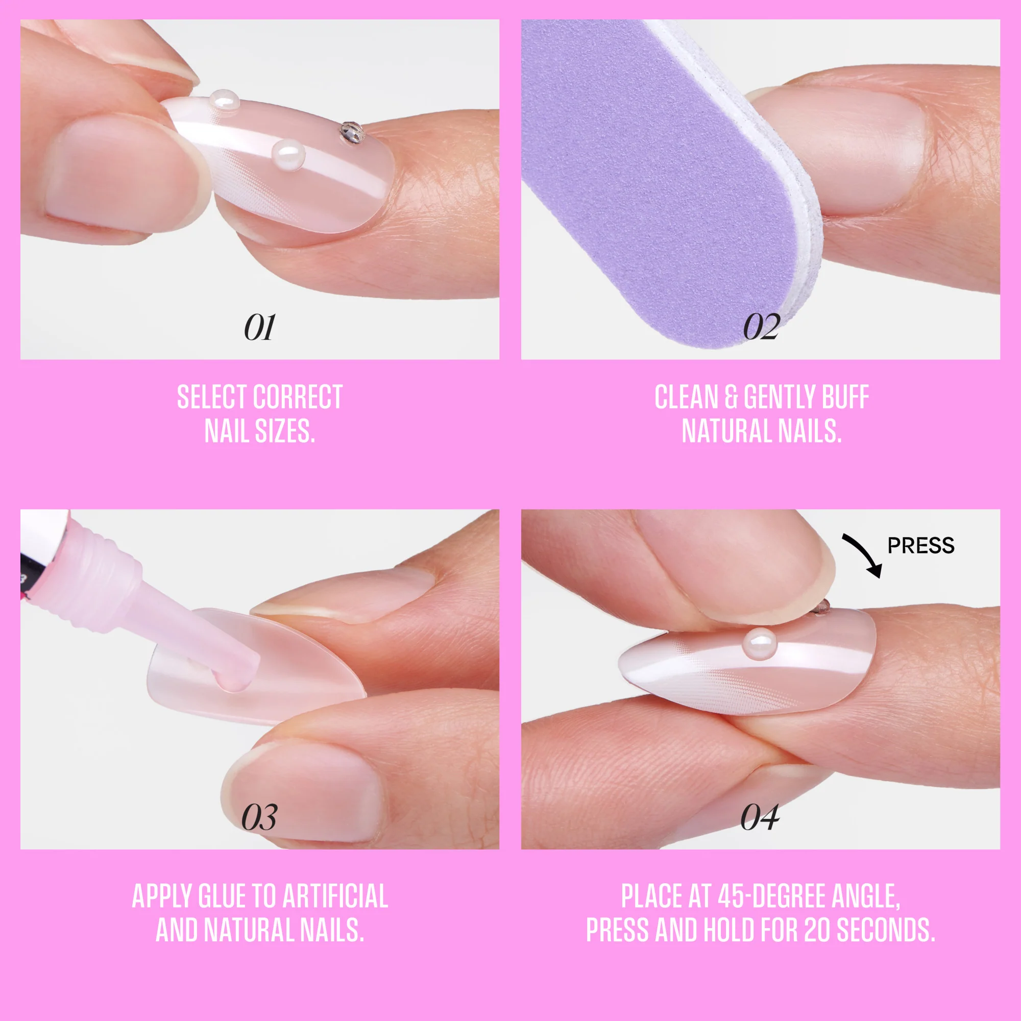 KISS GLAM 3D & Jewel Press On Glue Nails  - Seraphic - Image 8