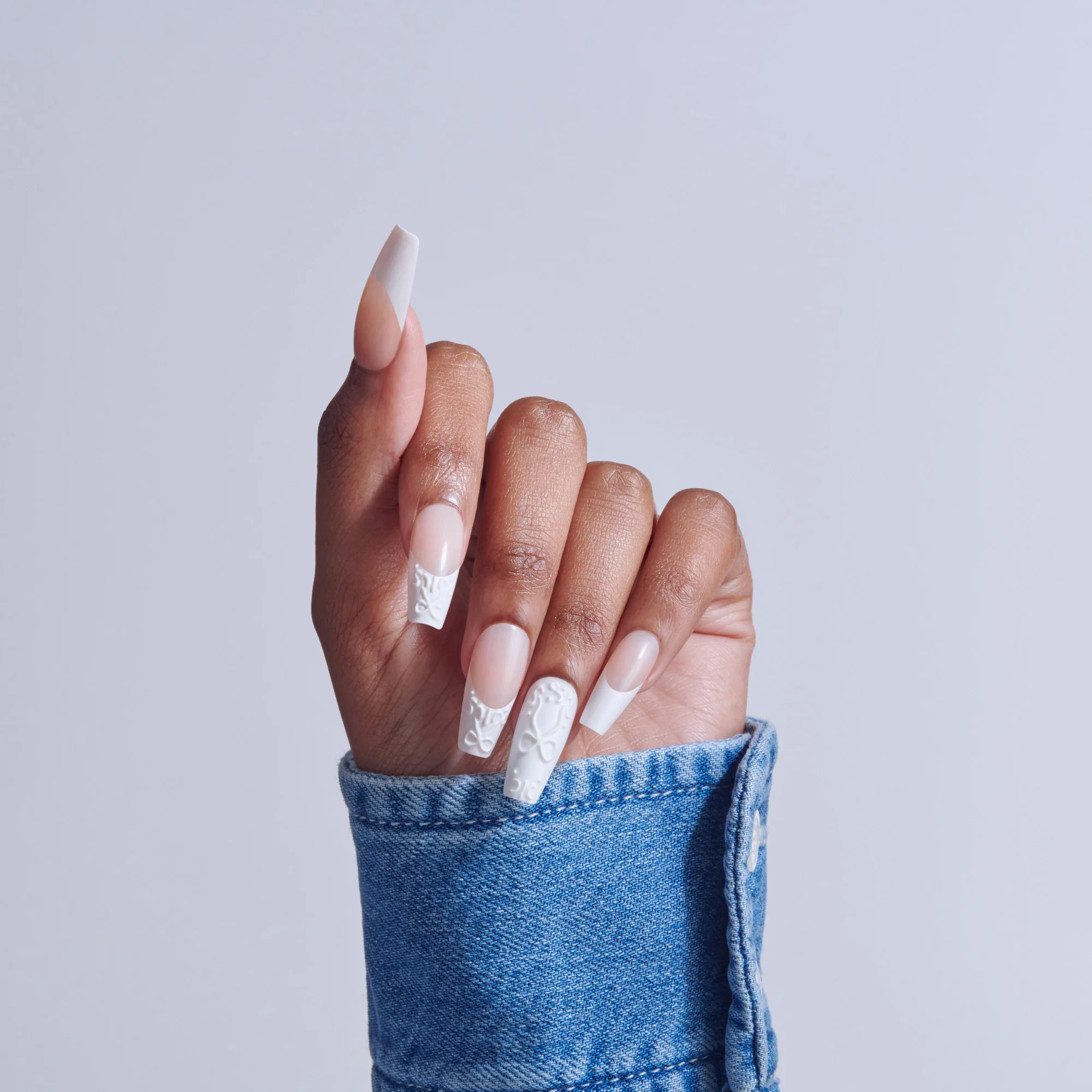 KISS GLAM 3D & Jewel Press On Glue Nails - Breath of Harmony