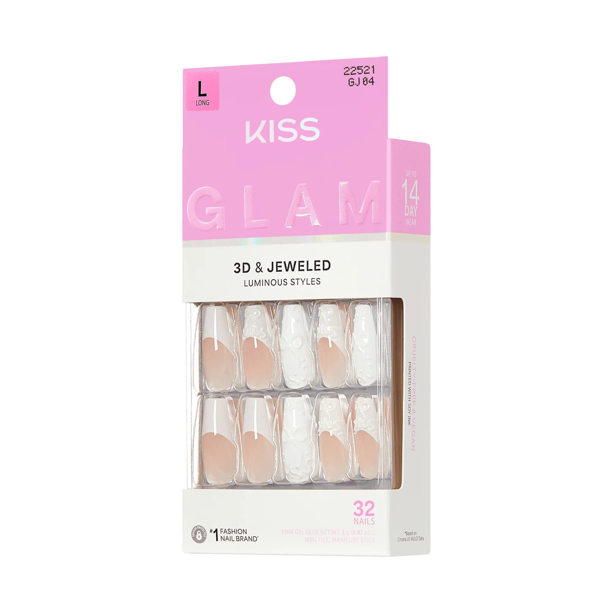 KISS GLAM 3D & Jewel Press On Glue Nails - Breath of Harmony - Image 9