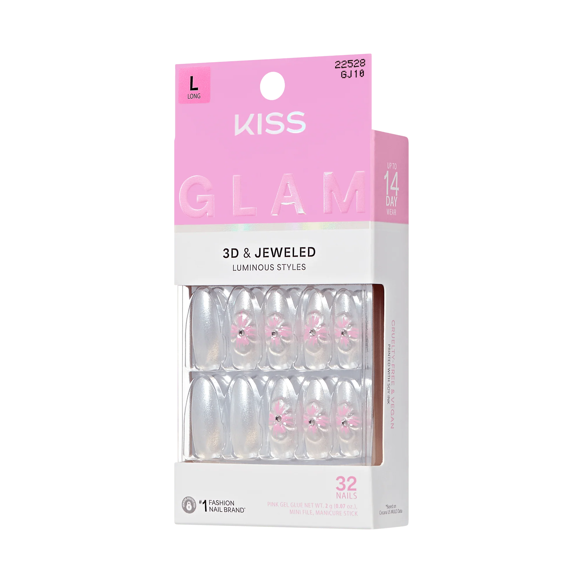 KISS GLAM 3D & Jewel Press On Glue Nails - Captured - Image 7