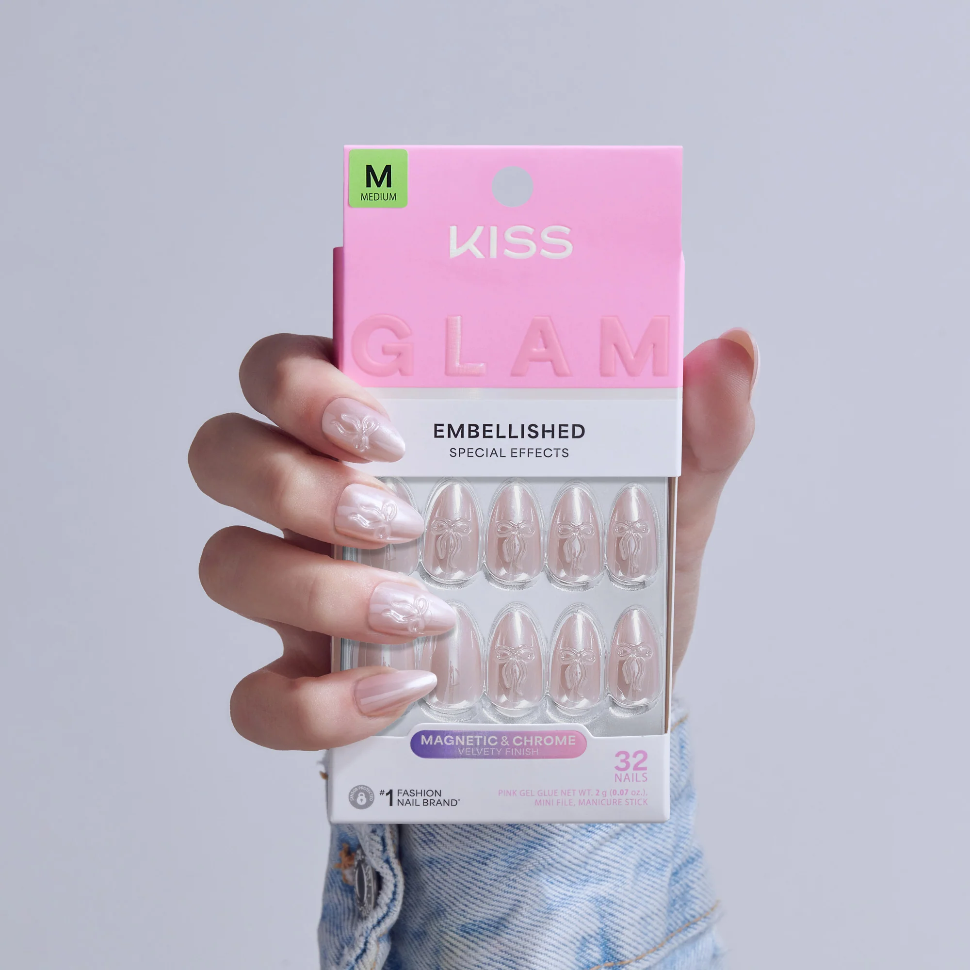 KISS GLAM 3D & Jewel Press On Glue Nails - Ripple - Image 2