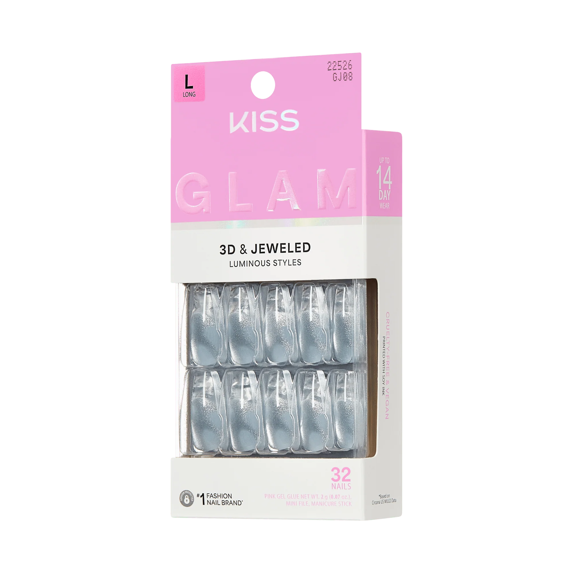 KISS GLAM 3D & Jewel Press On Glue Nails  - Seraphic - Image 6