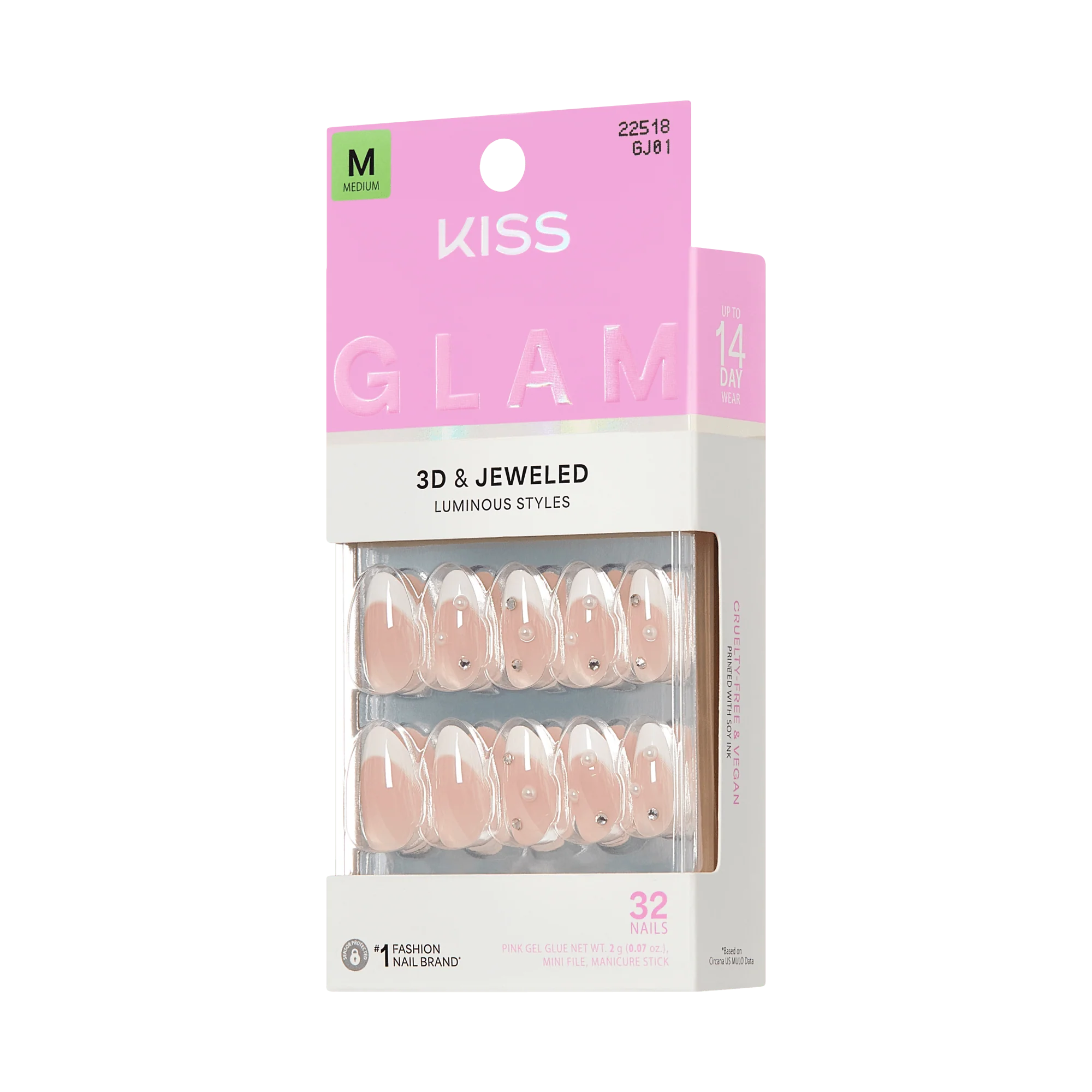 KISS GLAM 3D & Jewel Press On Glue Nails - Serendipity Awaits - Image 10