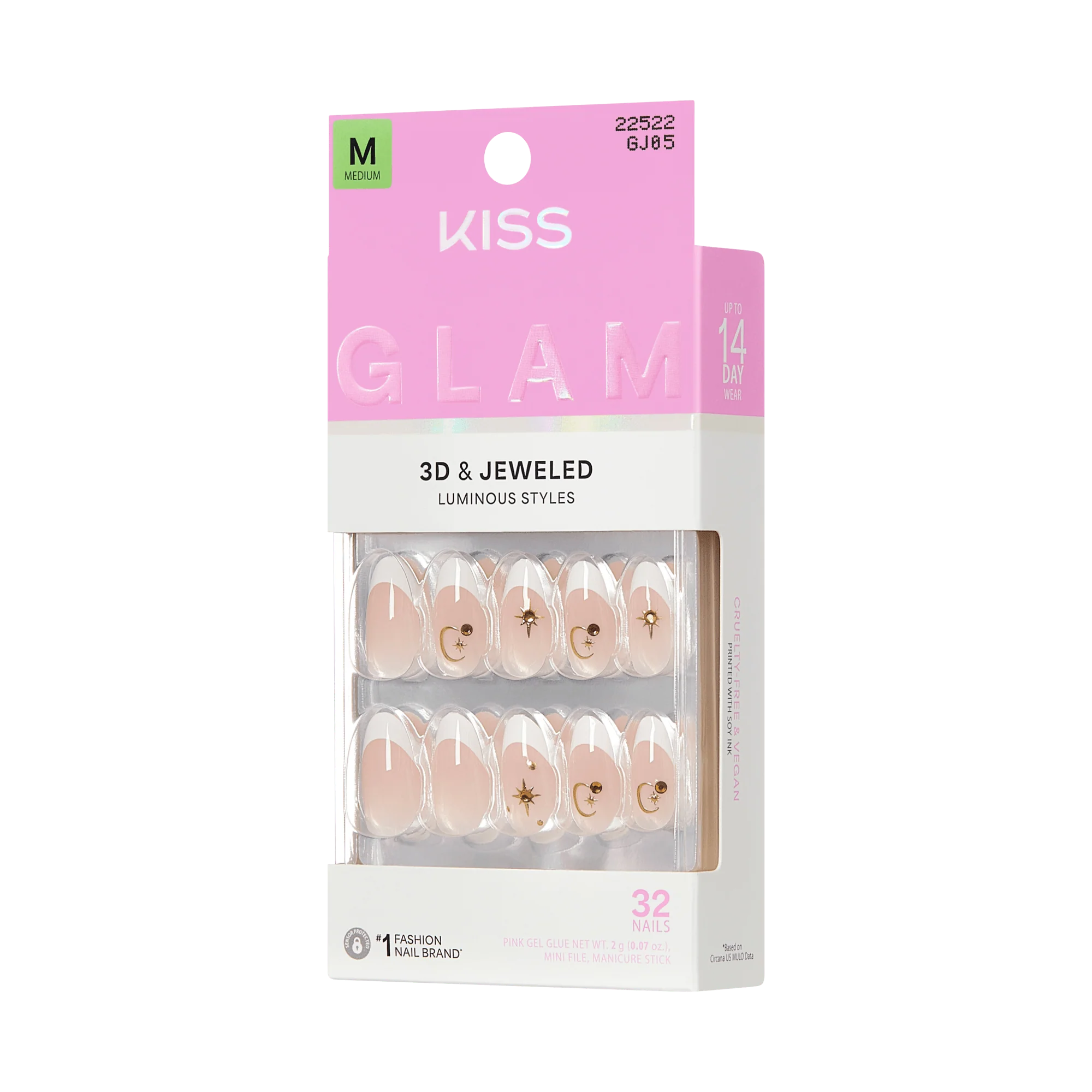KISS GLAM 3D & Jewel Press On Glue Nails β Zephyr - Image 8