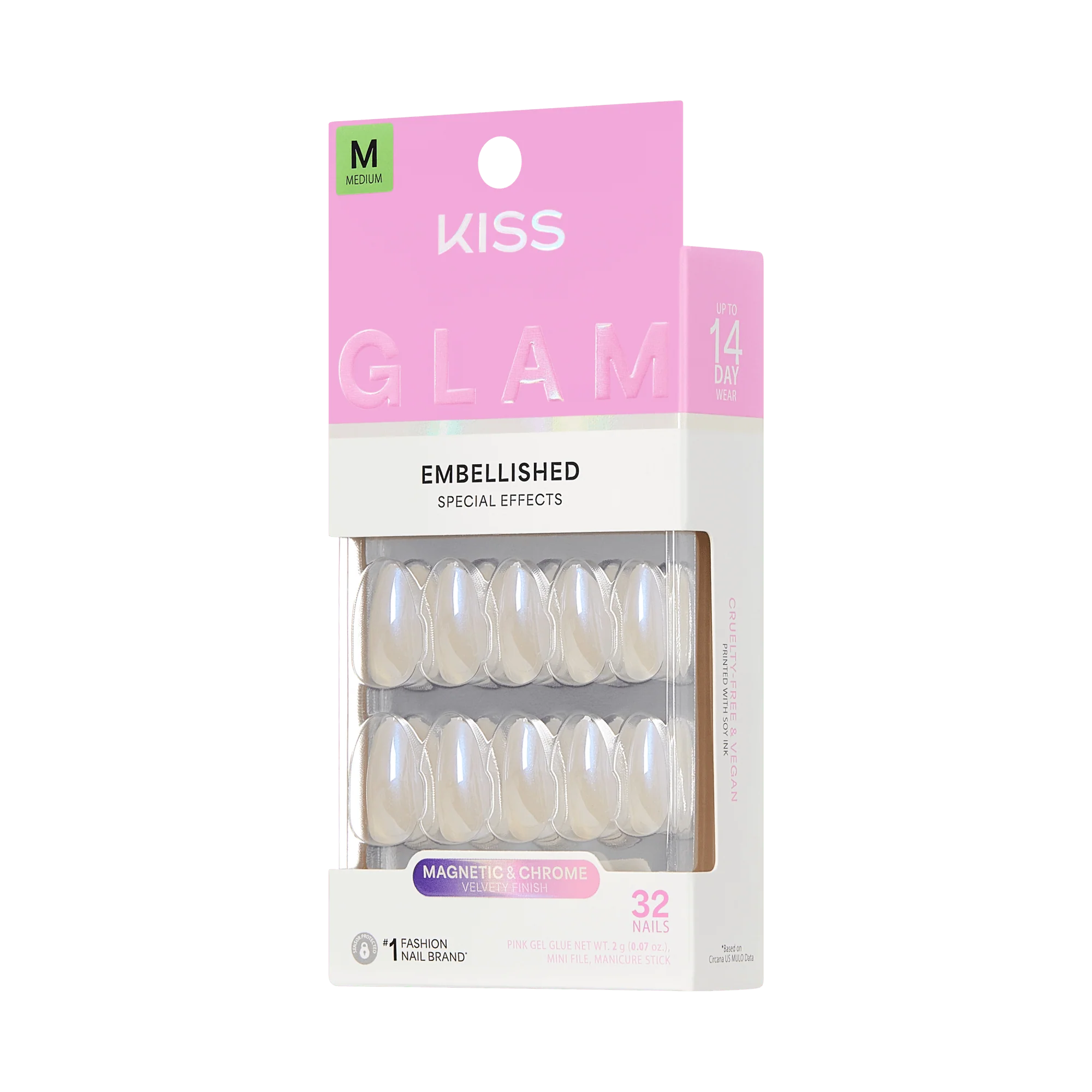 KISS GLAM Embellished Press On Glue Nails - Dive - Image 6