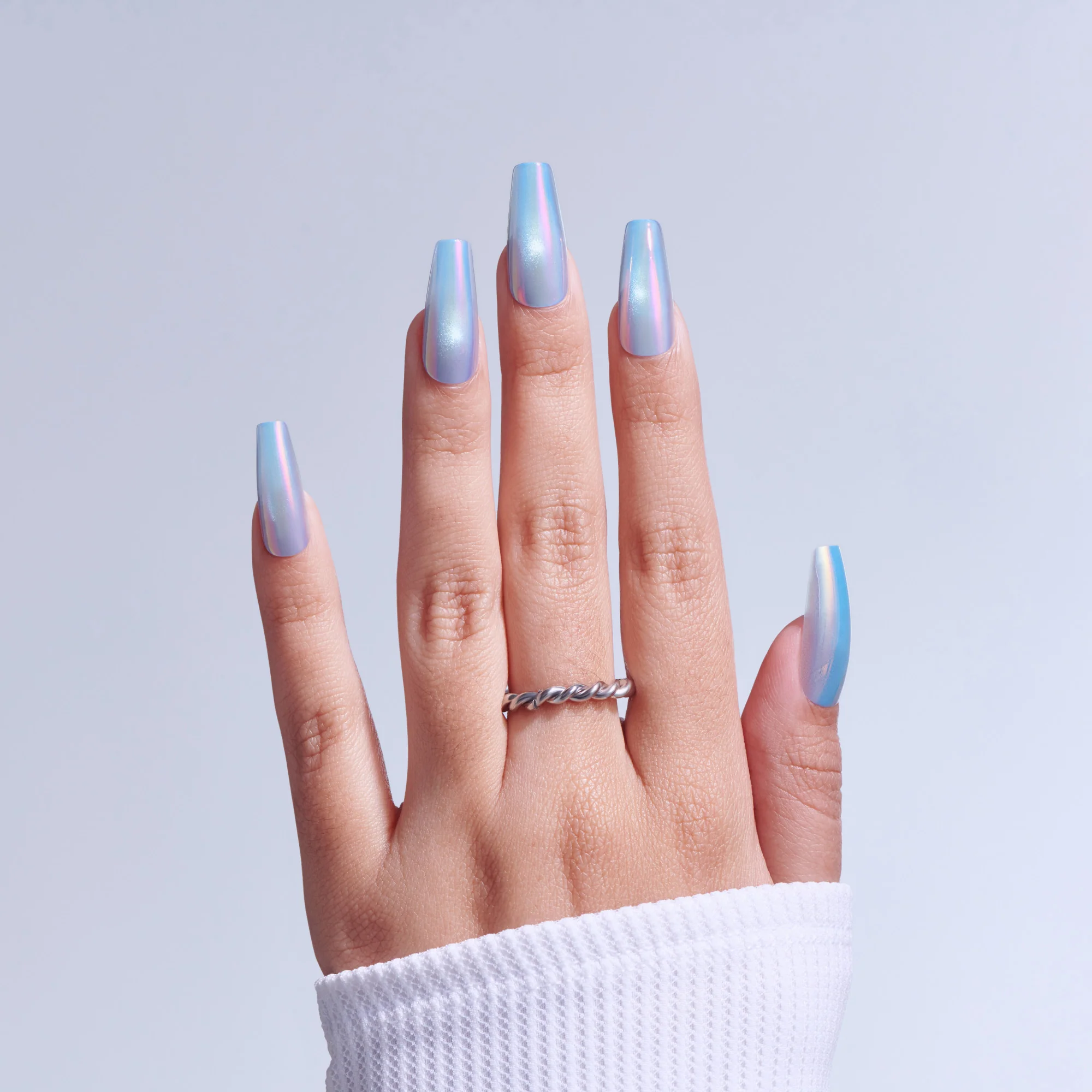 KISS GLAM Embellished Press On Glue Nails - Light Me Softly