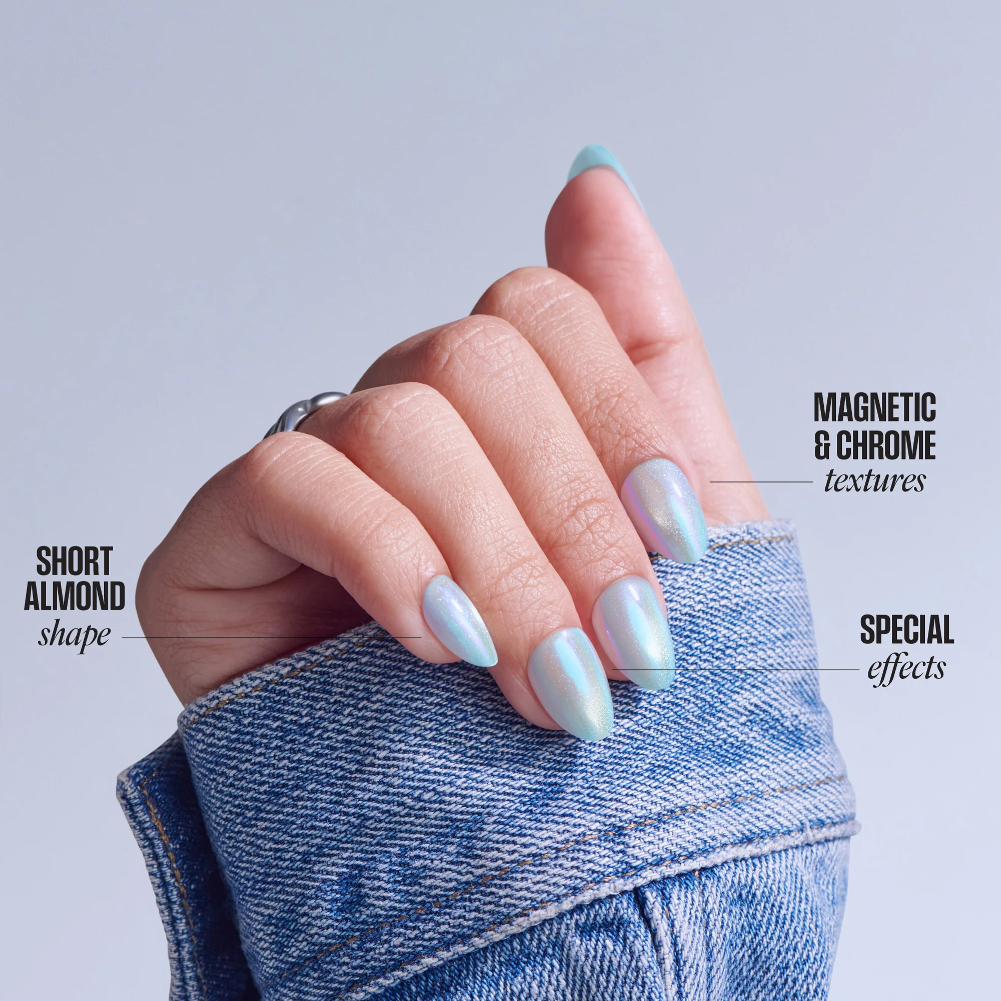 KISS GLAM Embellished Press On Glue Nails - Sugar Lake - Image 7