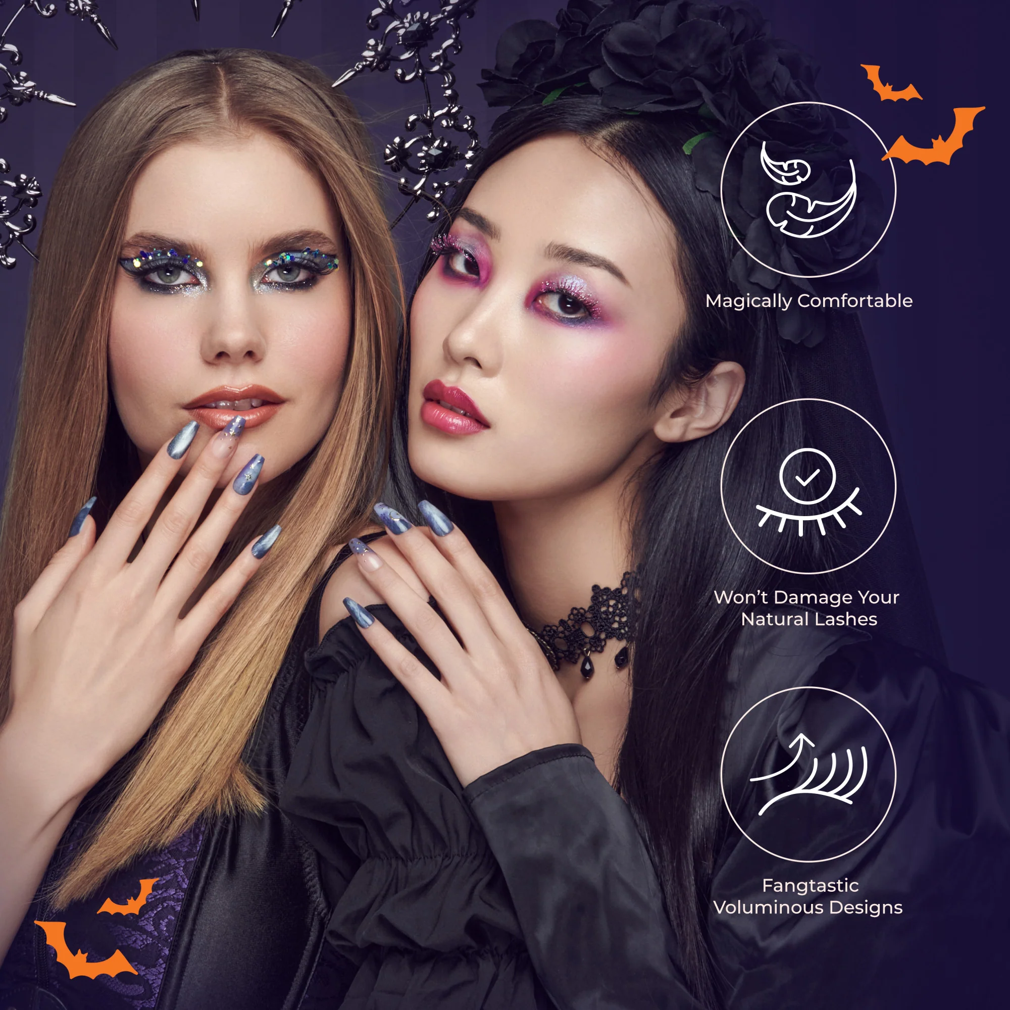 KISS Halloween 'Full Moon Fantasy' False Eyelashes, Medium Volume - Bewitching - Image 6