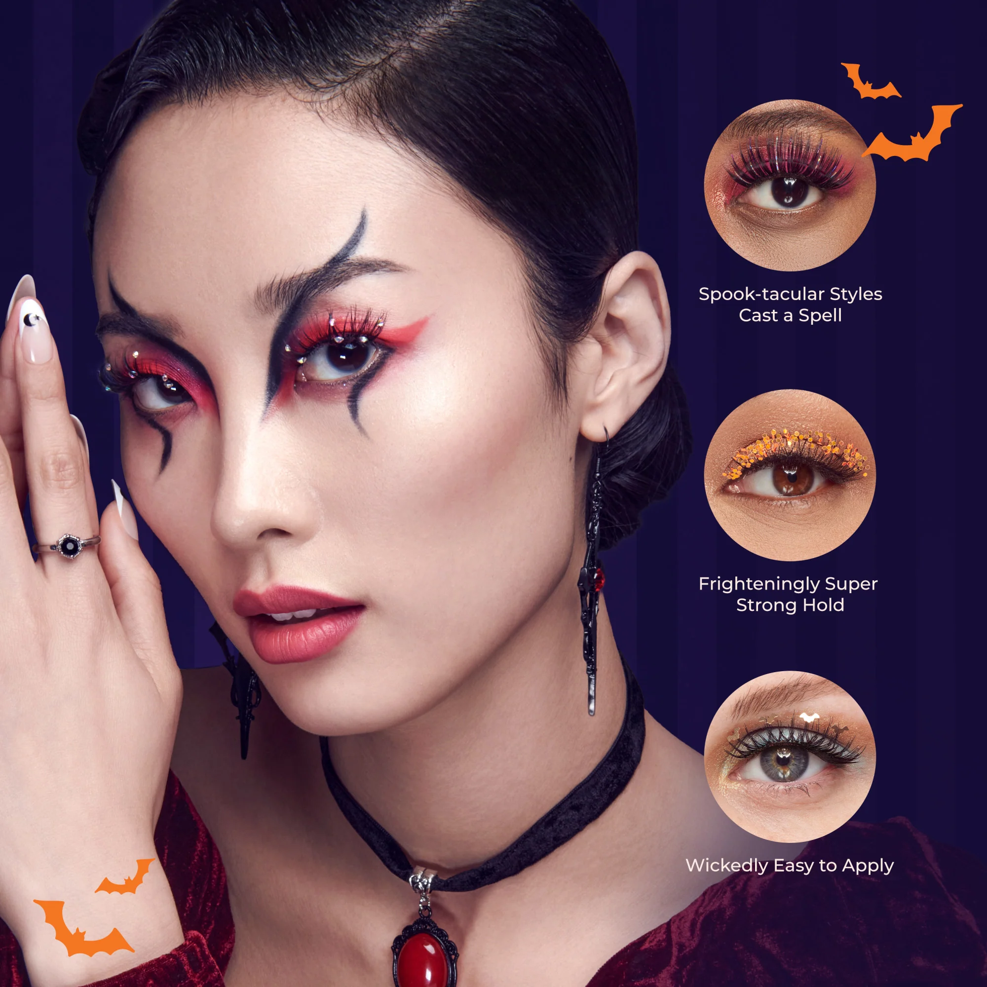 KISS Halloween 'Full Moon Fantasy' False Eyelashes, Medium Volume - Bewitching - Image 7