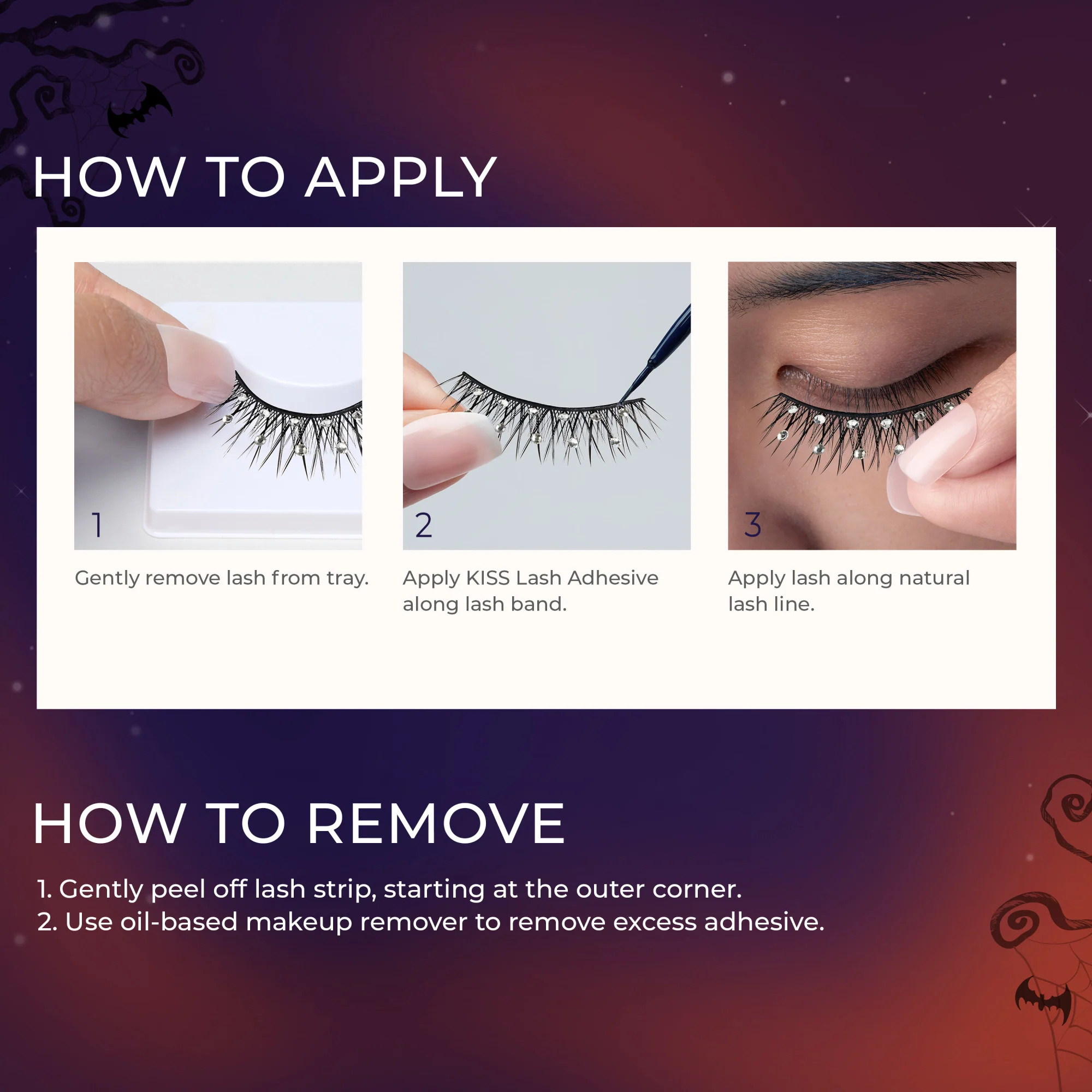 KISS Halloween Decorated Lashes & Gem Sticker - Witch Spark - Image 6