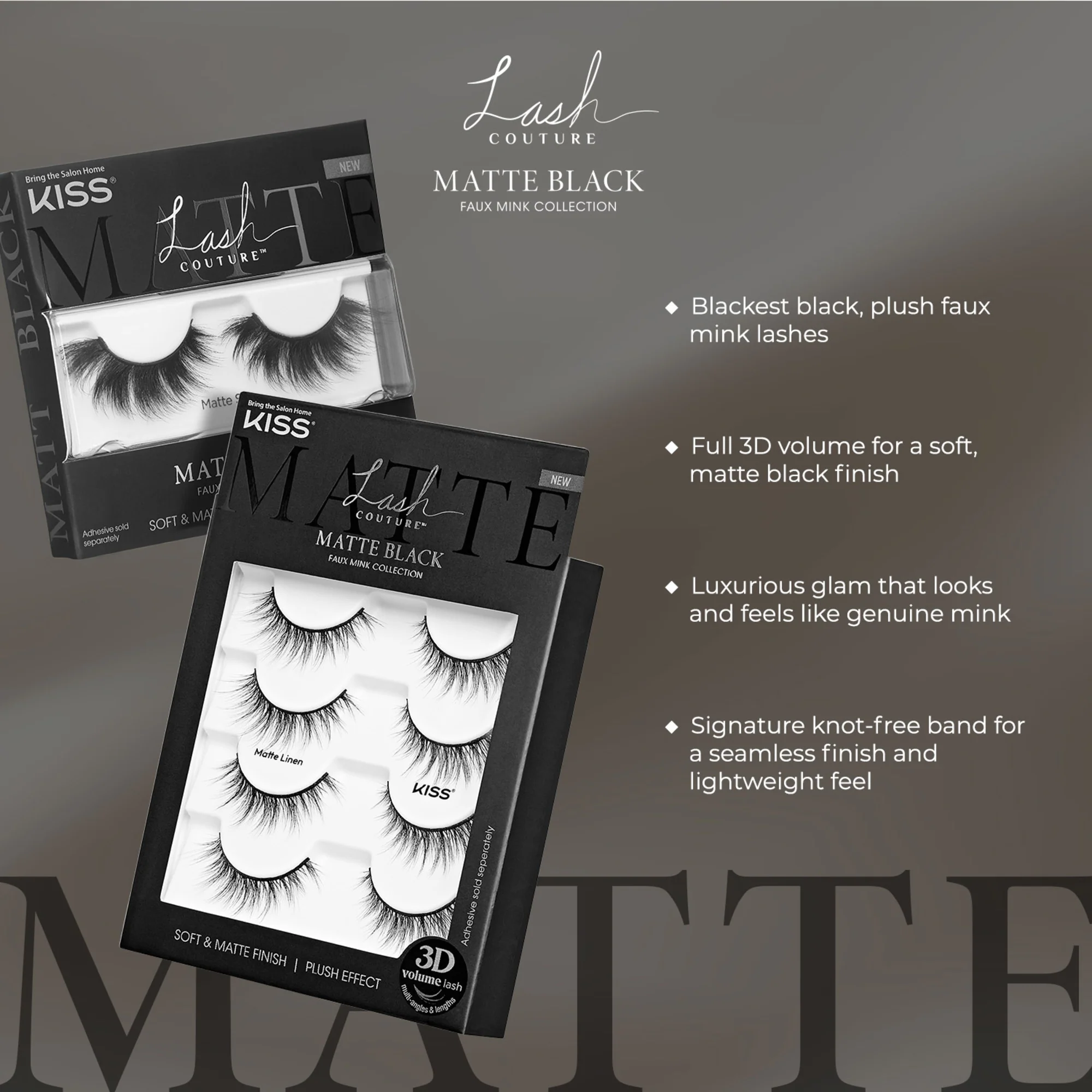 KISS Lash Couture Matte Black Multipack - Matte Cheviot - Image 7