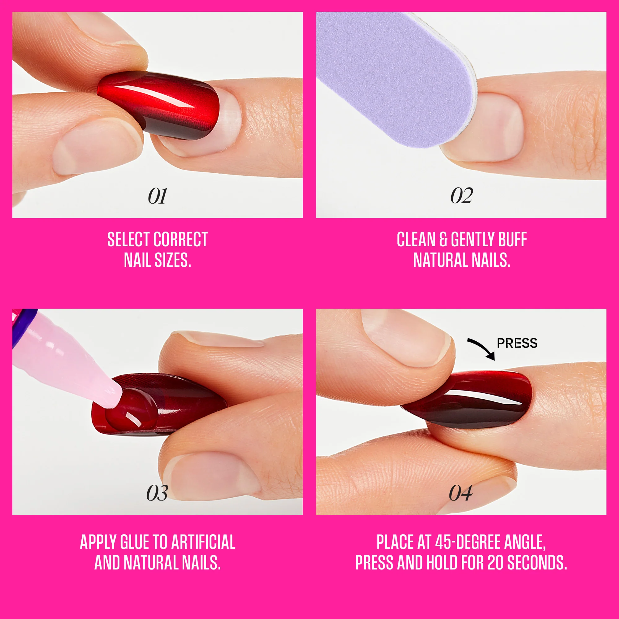 KISS LOVE Design Press On Glue Nails - Falling for Forever - Image 10