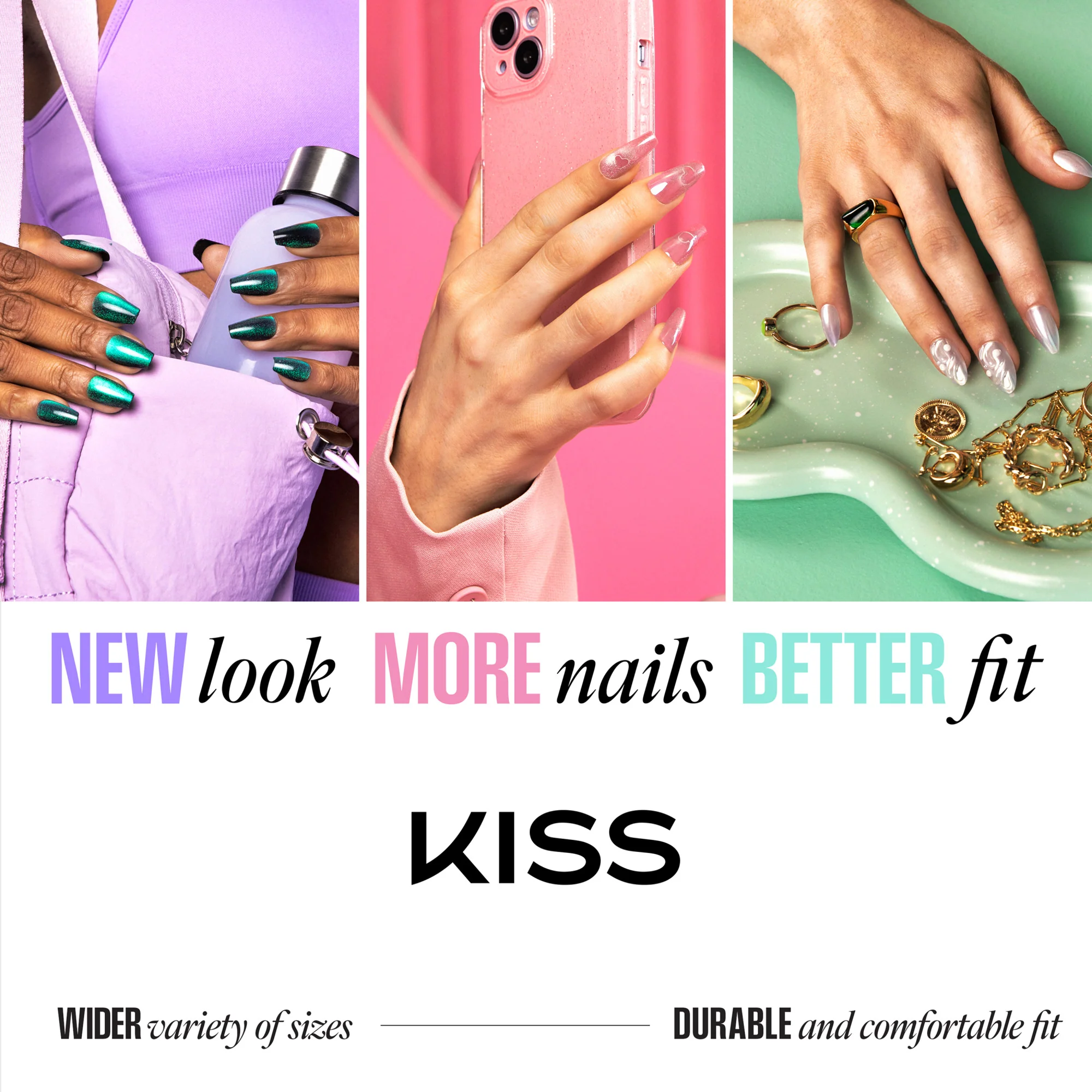 KISS LOVE Design Press On Glue Nails - Falling for Forever - Image 13