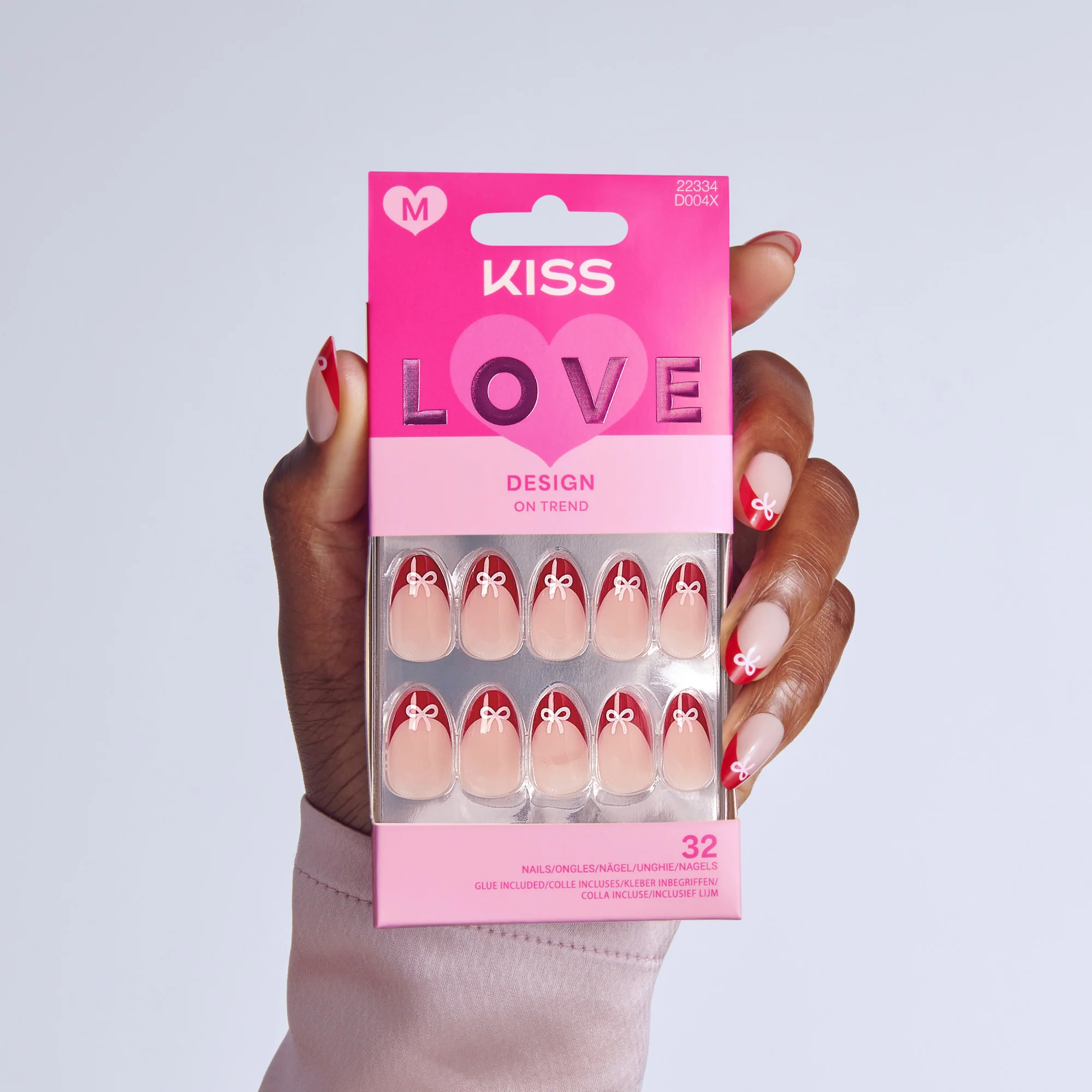 KISS LOVE Design Press On Glue Nails - Falling for Forever - Image 2