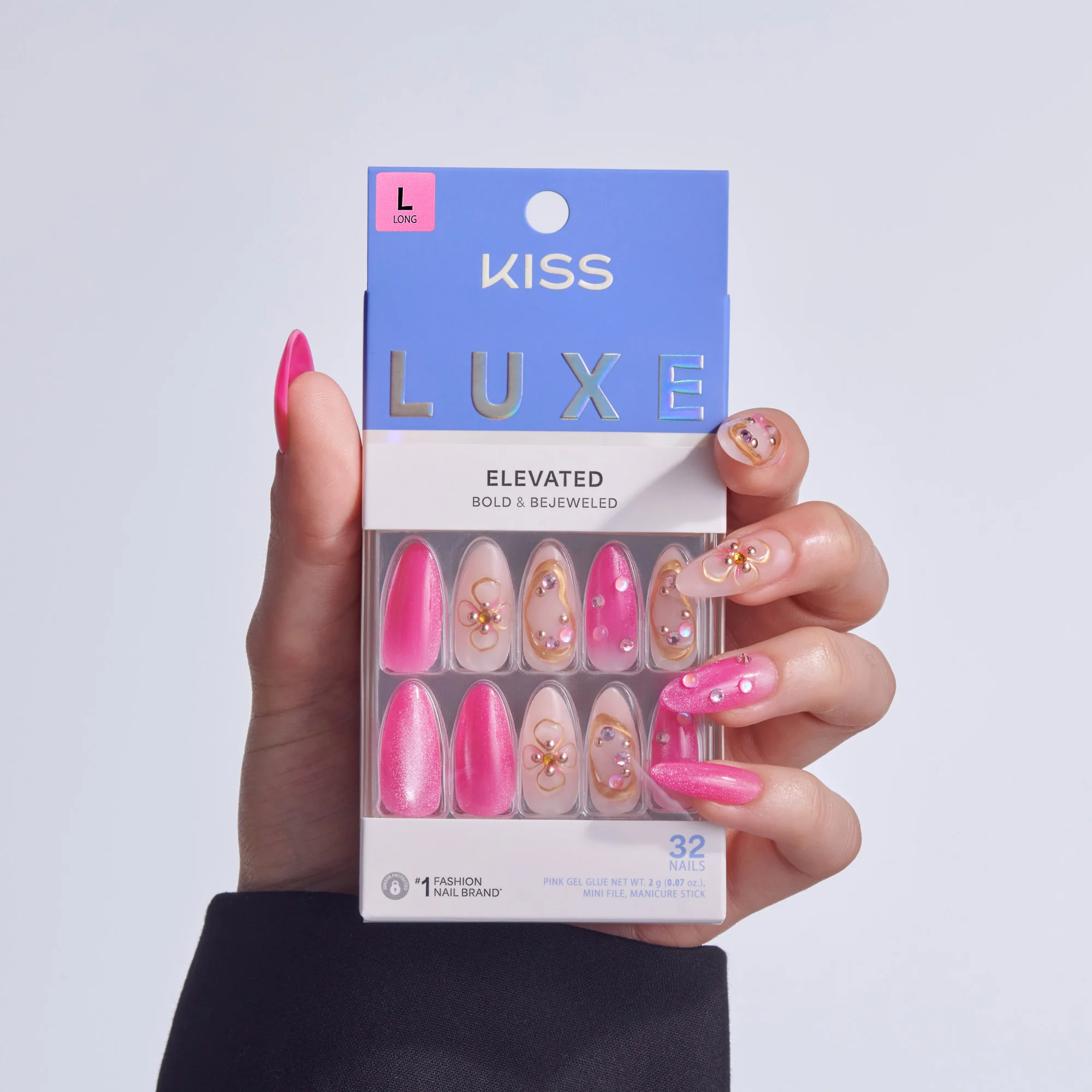 KISS LUXE Press On Glue Nails - Aurelia Meadow - Image 2