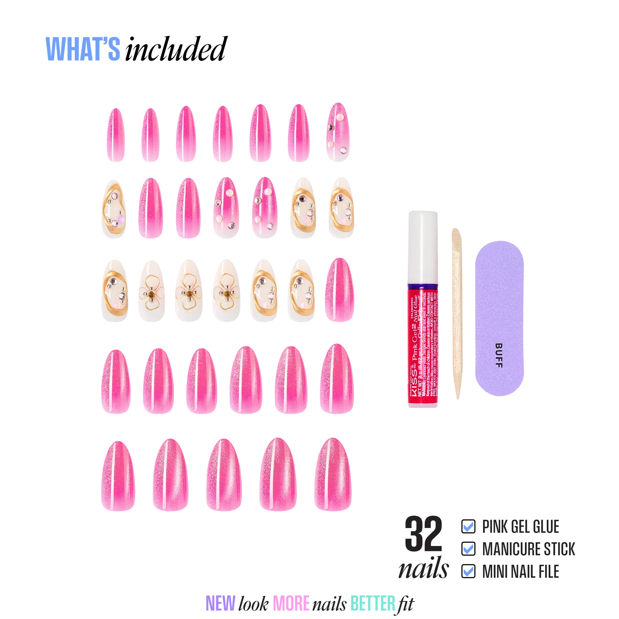 KISS LUXE Press On Glue Nails - Aurelia Meadow - Image 4