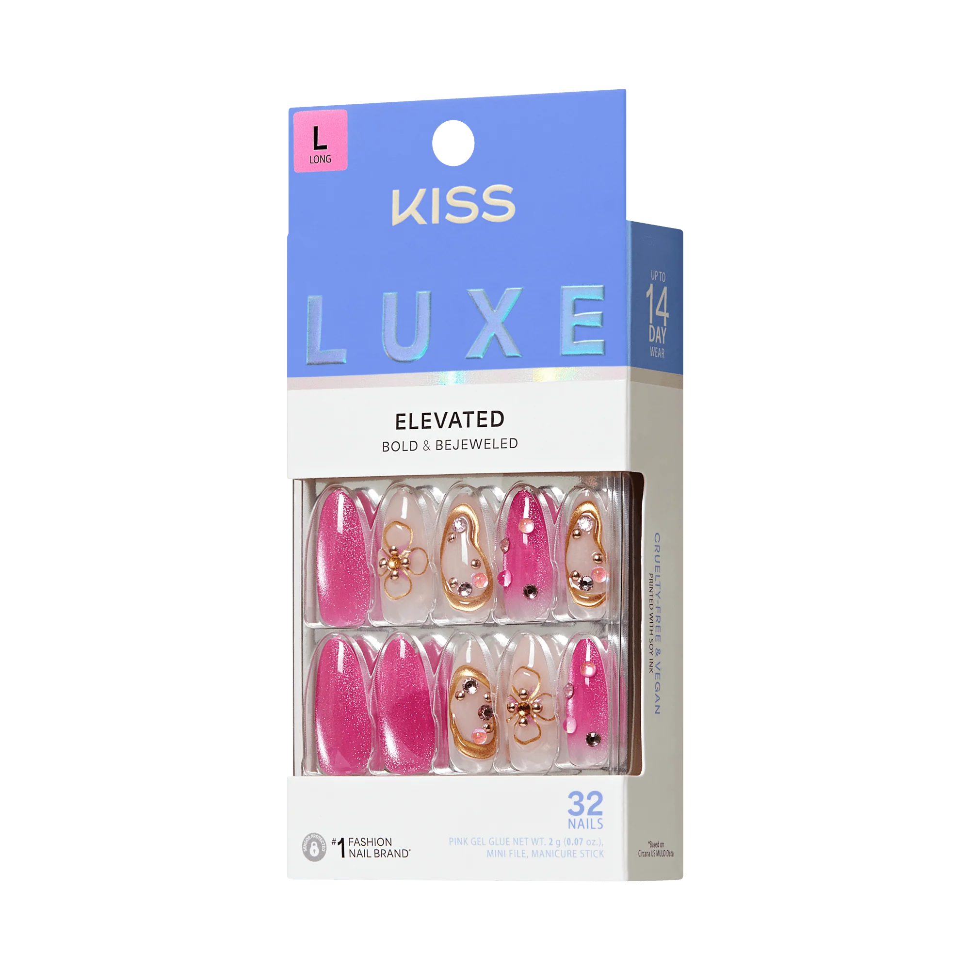 KISS LUXE Press On Glue Nails - Aurelia Meadow - Image 8