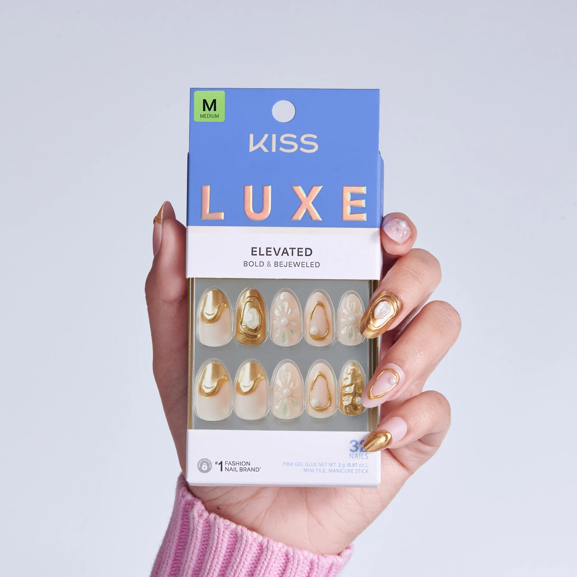 KISS LUXE Press On Glue Nails - Blossom Tide - Image 2