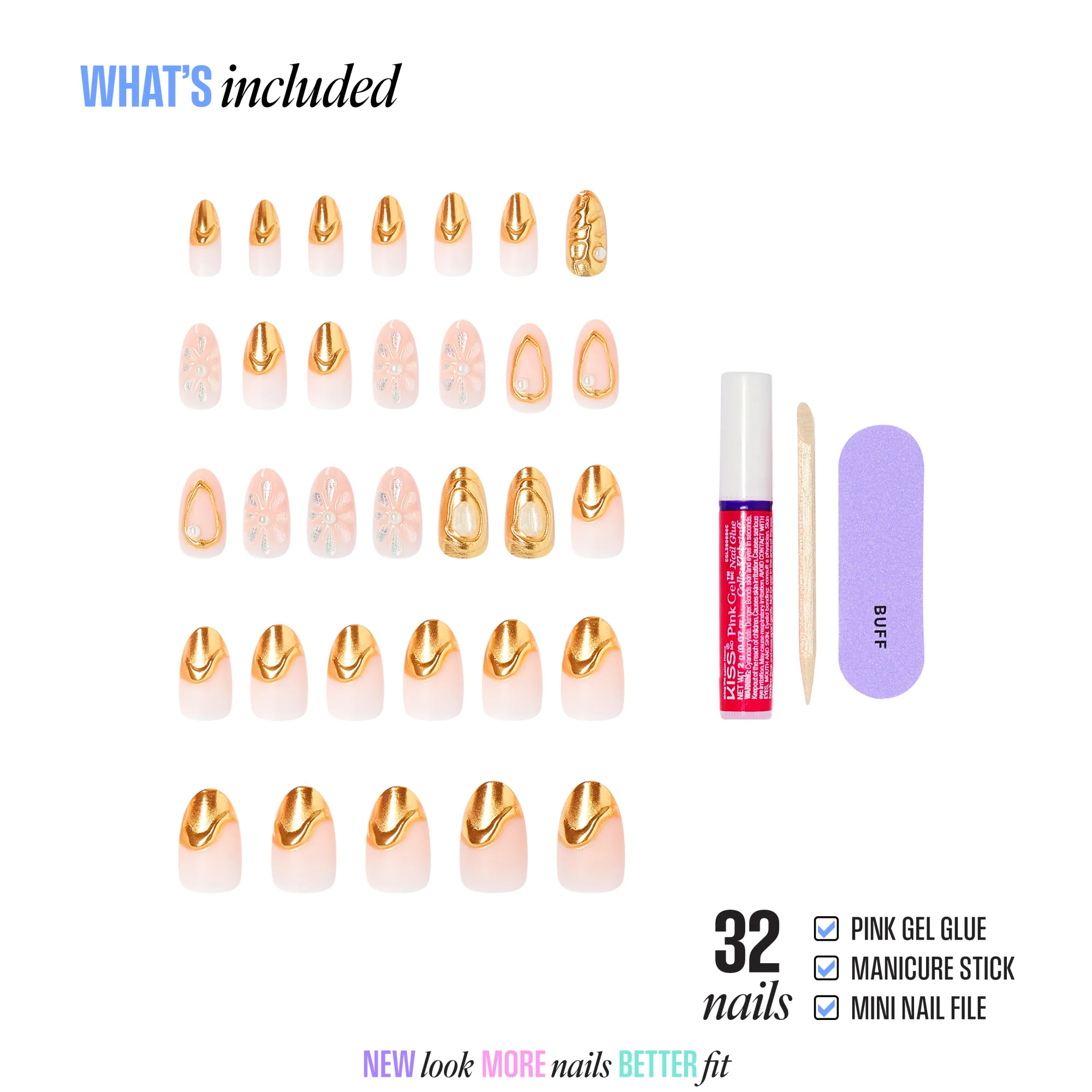 KISS LUXE Press On Glue Nails - Blossom Tide - Image 4