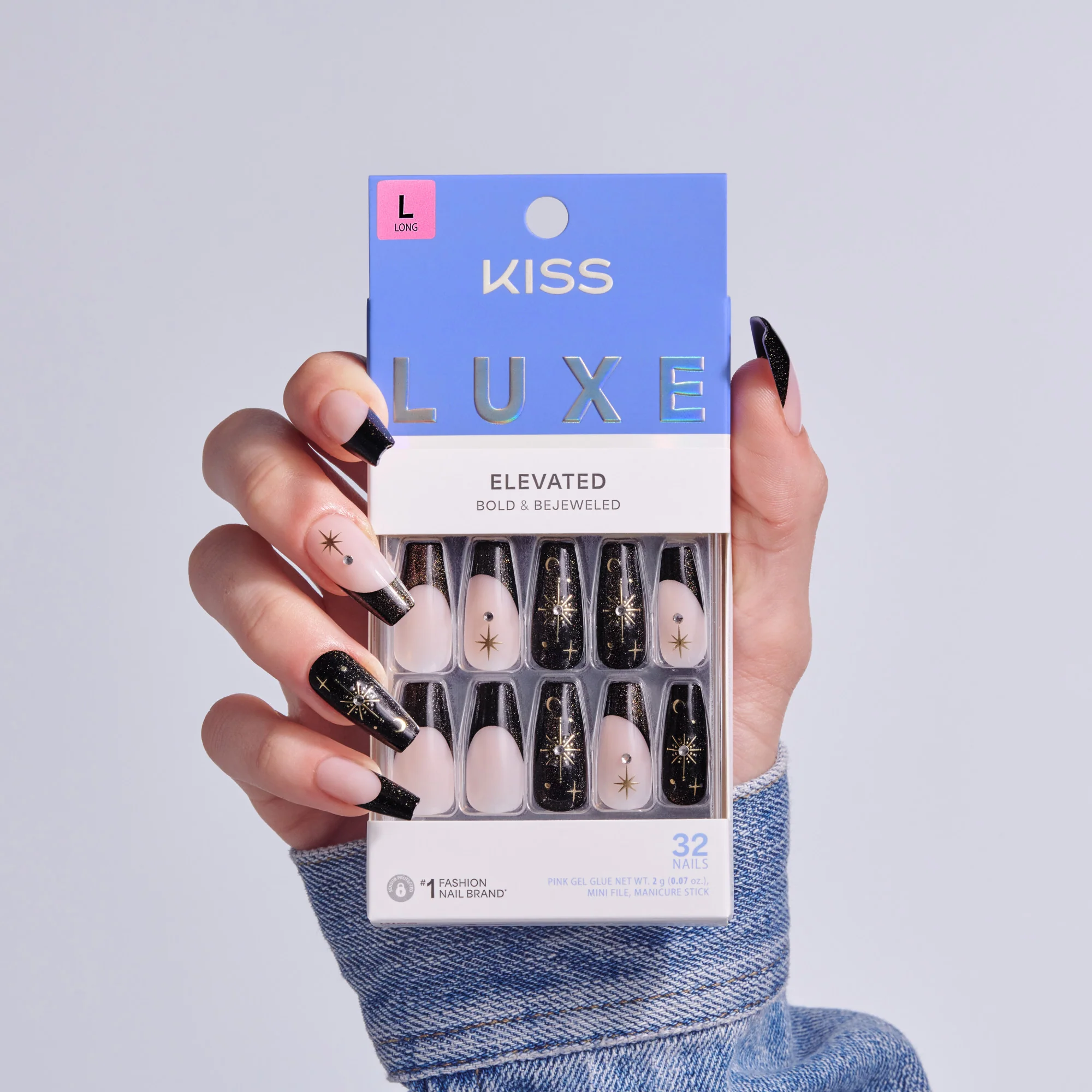 KISS LUXE Press On Glue Nails - Luna Ivy - Image 2