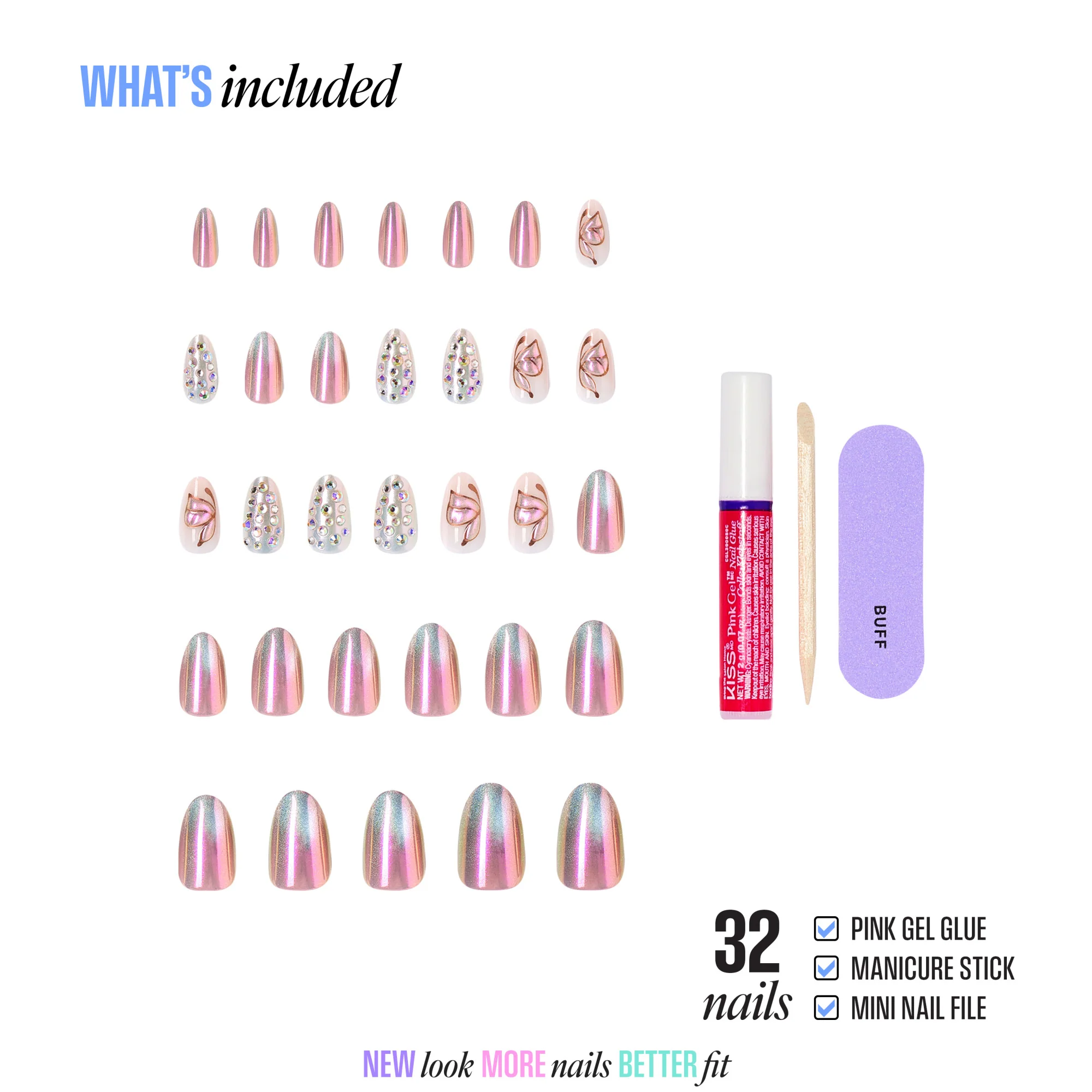 KISS LUXE Press On Glue Nails - Rose Knot - Image 4