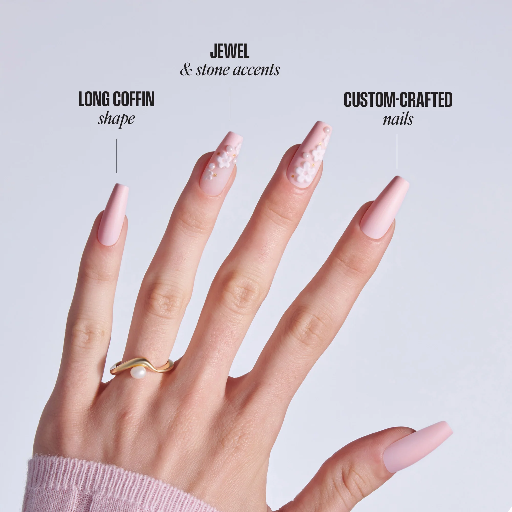 KISS LUXE Press On Glue Nails - Wandering Tide - Image 9