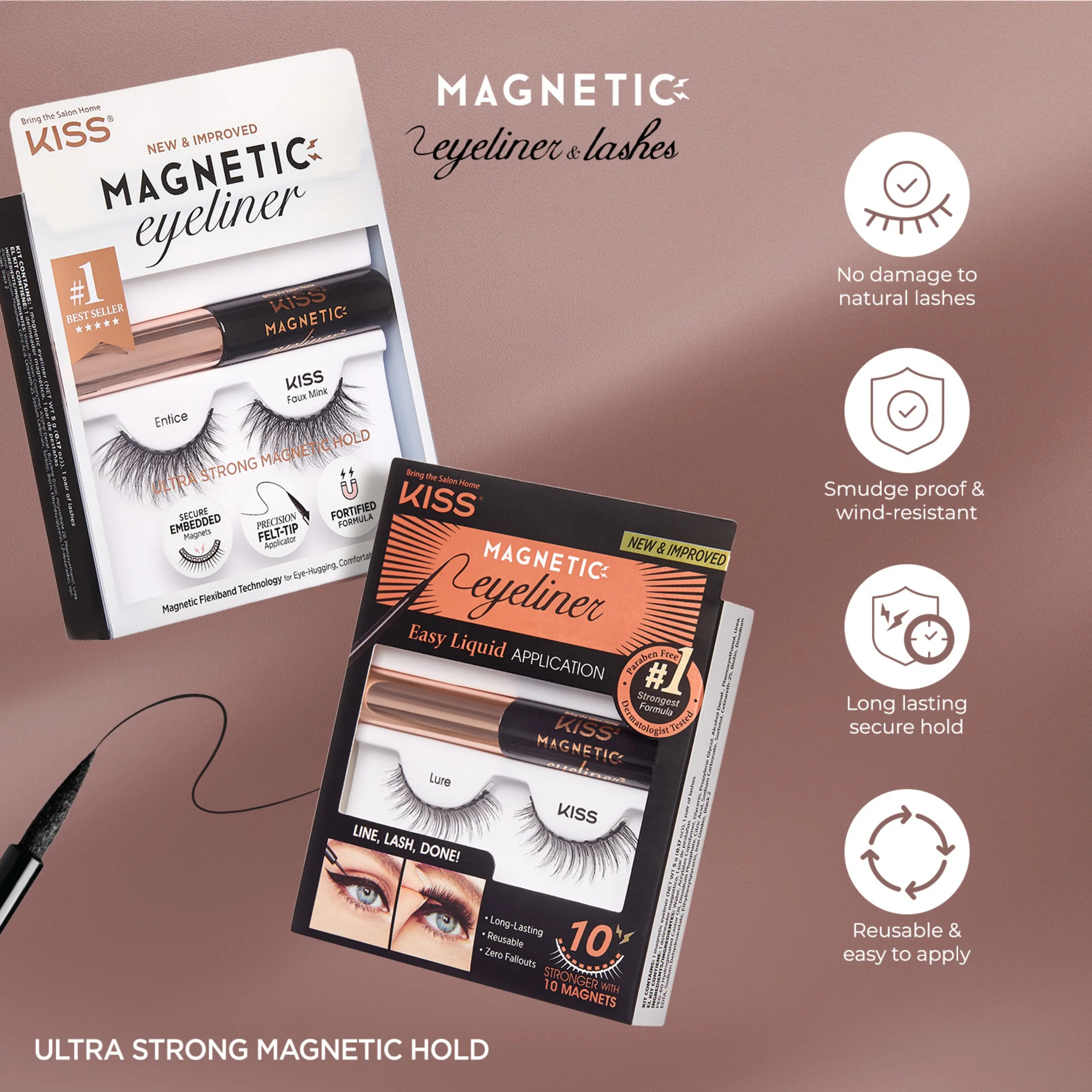 KISS Magnetic Eyeliner & Lashes - Entice - Image 6