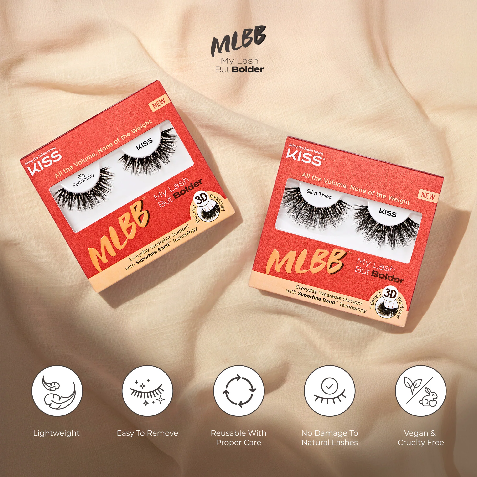 KISS My Lash But Bolder 3D Volume Eyelashes - Big Personality - Image 6