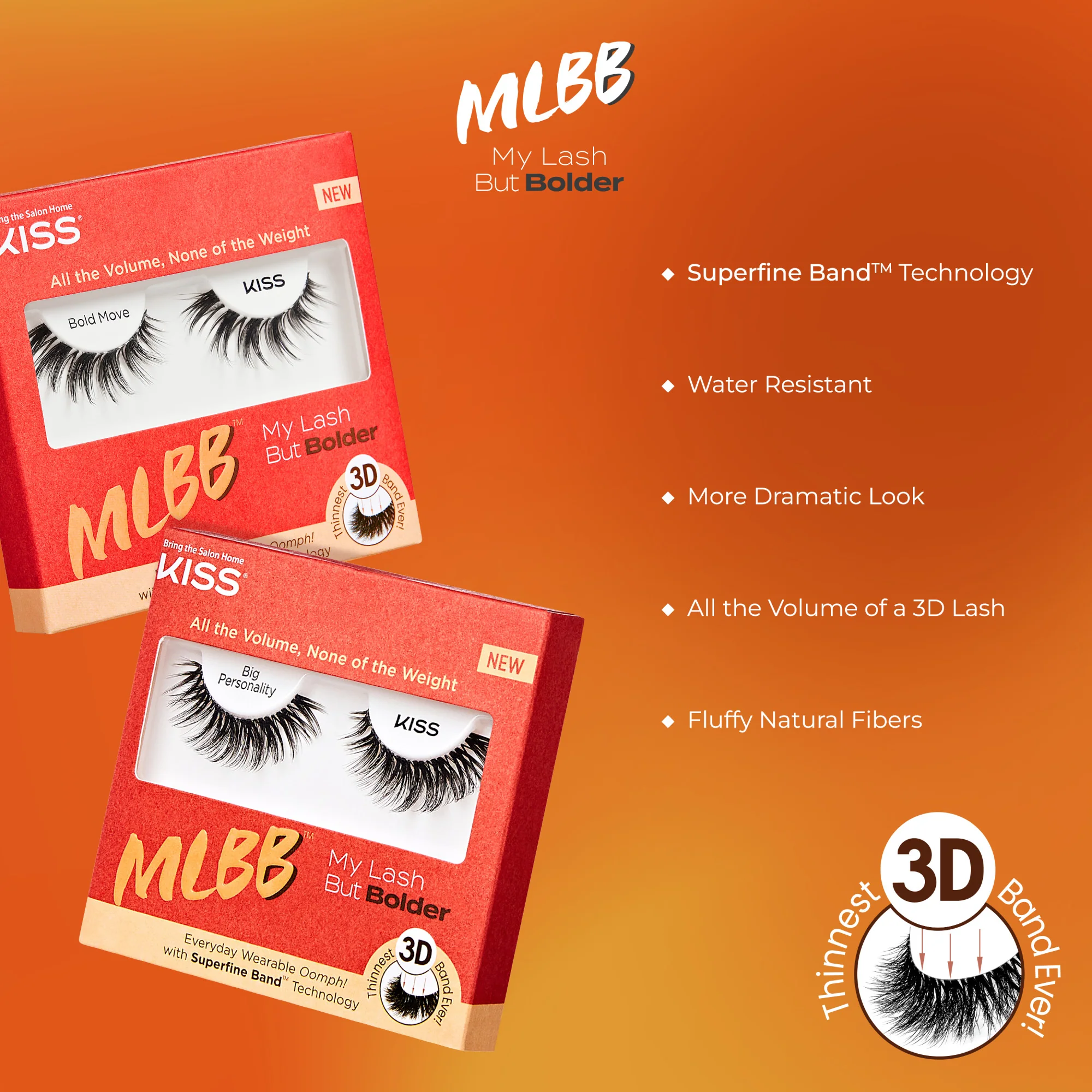 KISS My Lash But Bolder 3D Volume Eyelashes - Big Personality - Image 7