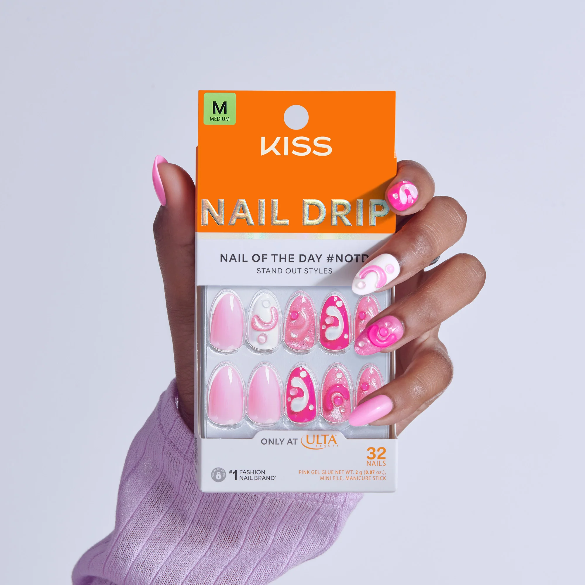 KISS NAIL DRIP Press On Glue Nails - Cheerful Meadow - Image 2